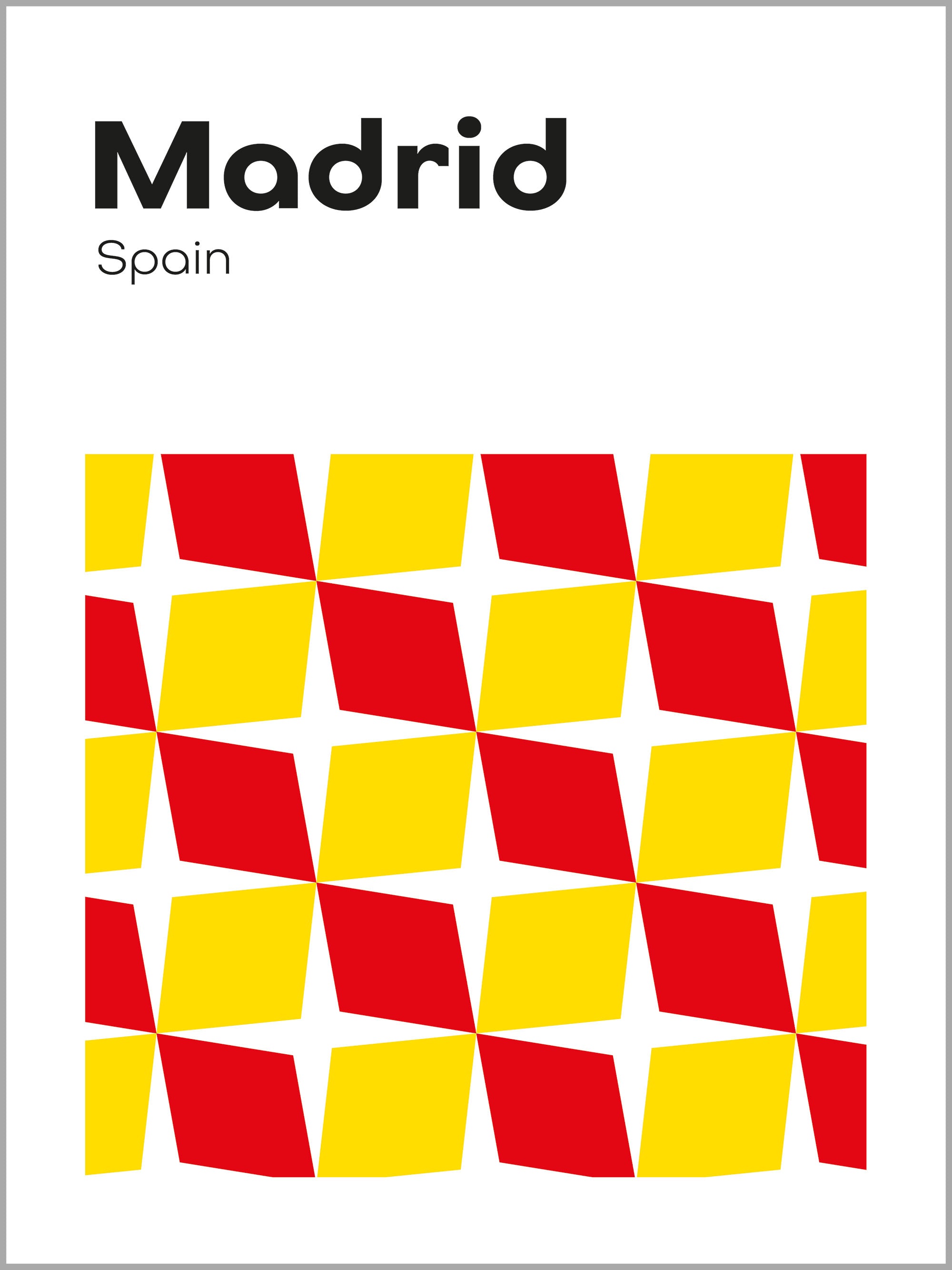 Madrid Abstract Travel poster