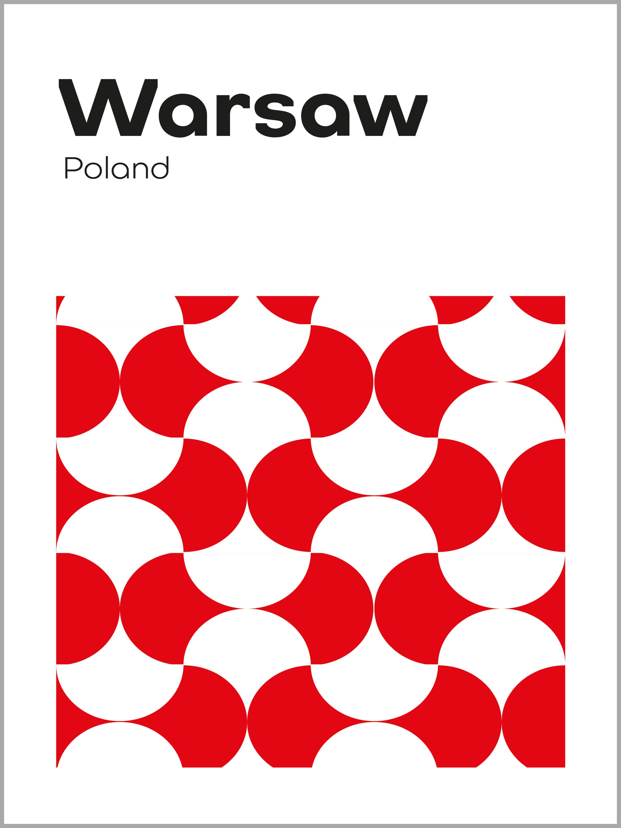 Warsaw Abstract Travel poster