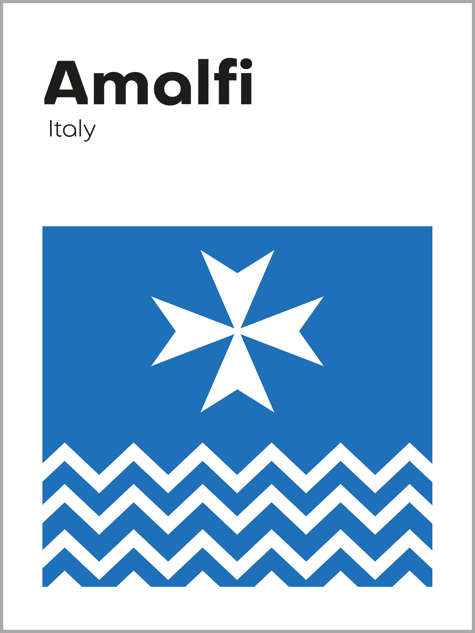 Amalfi Abstract Travel poster
