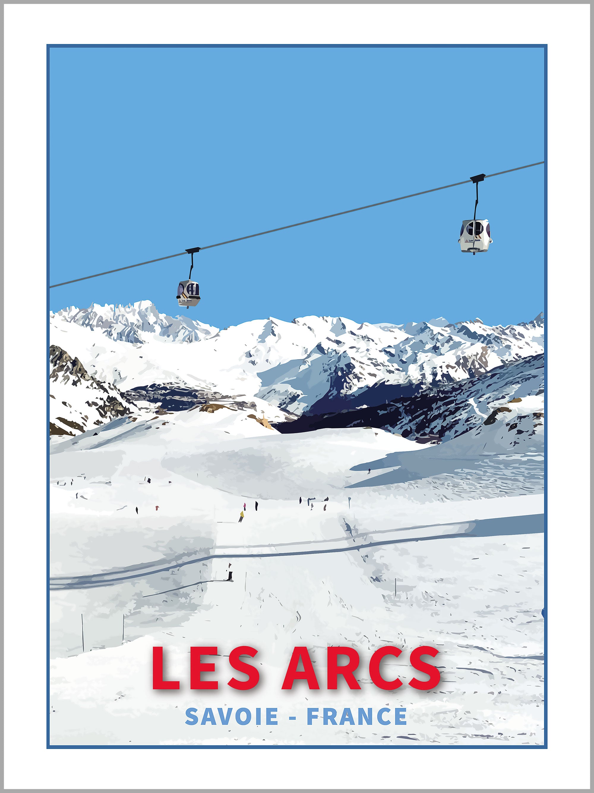 Les Arcs Ski Print