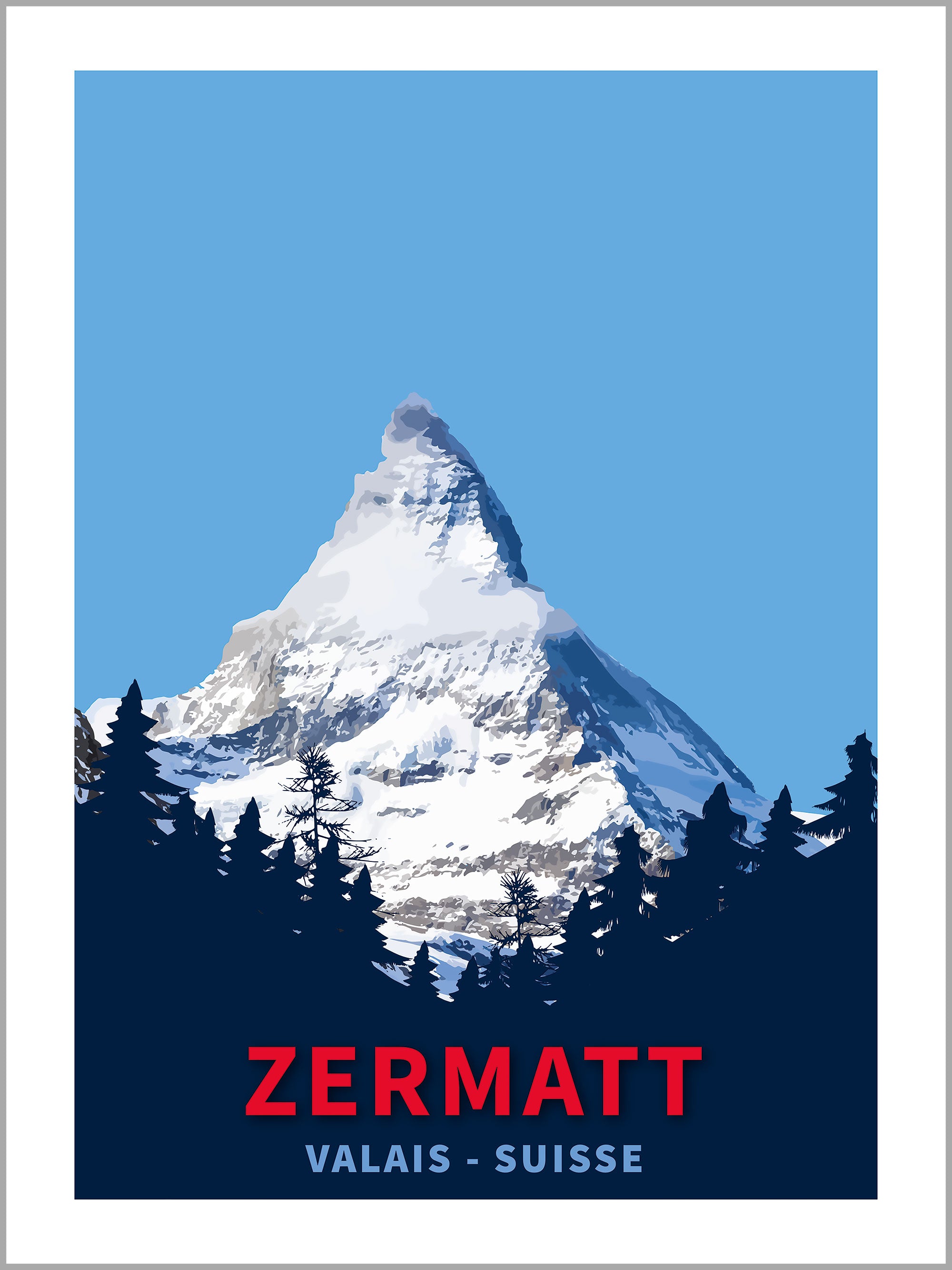 Zermatt  Ski Print