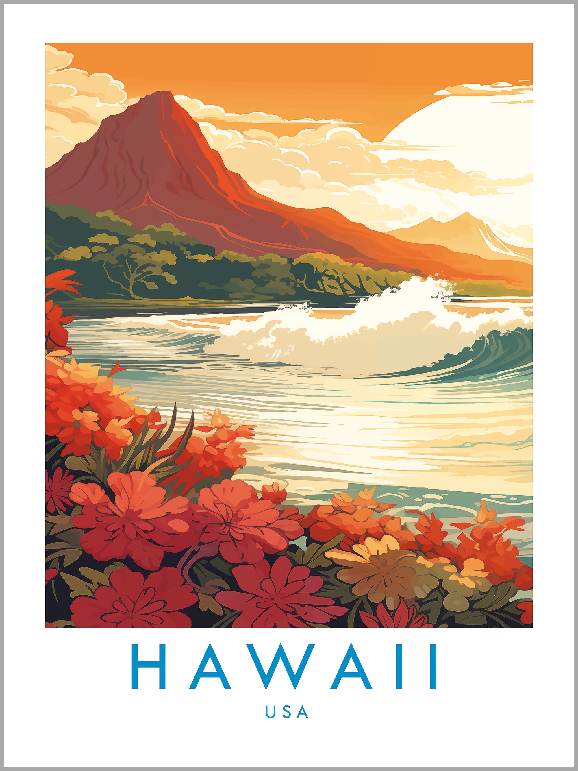 Hawaii Travel Print