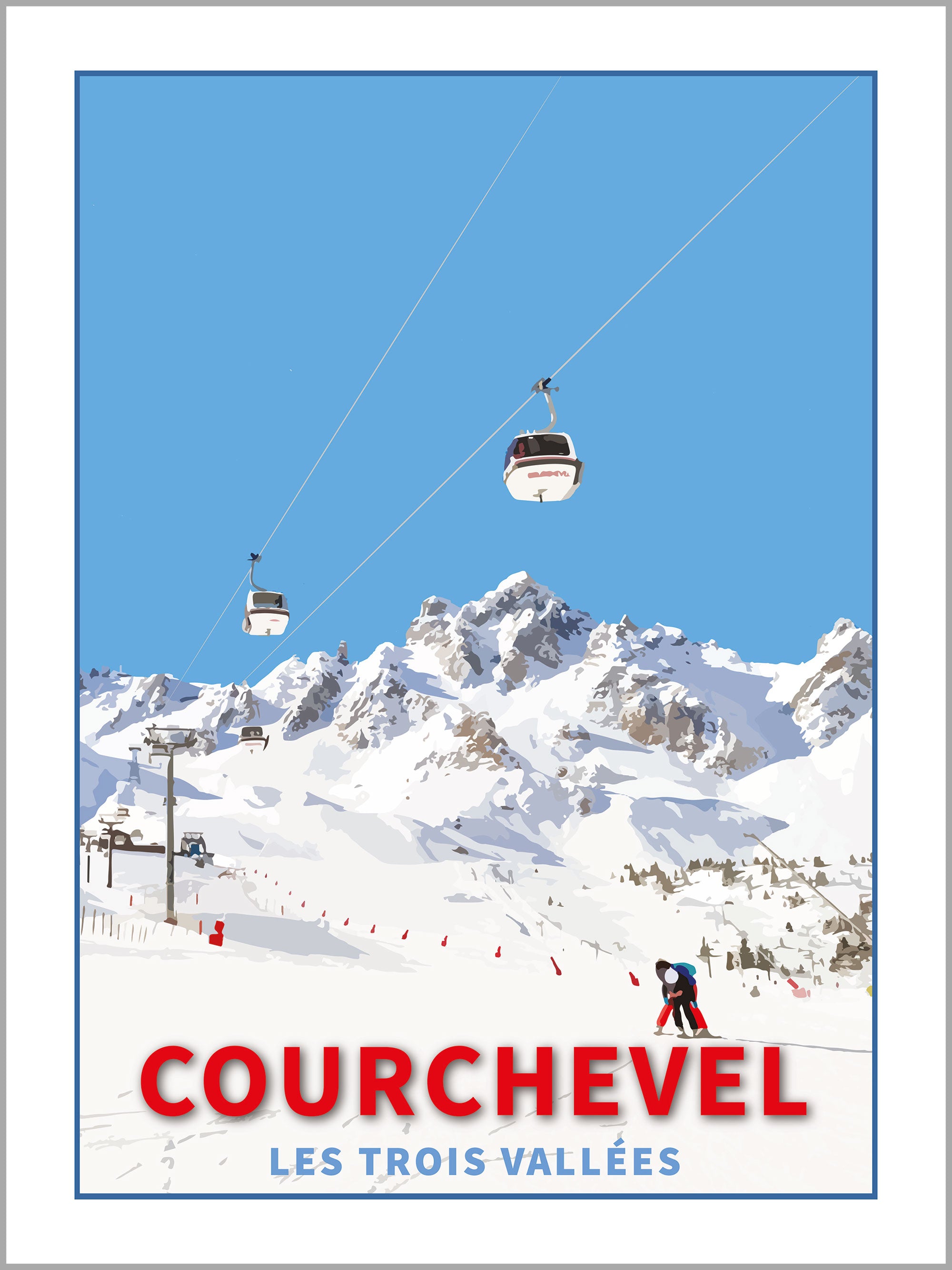 Courchevel Ski Print