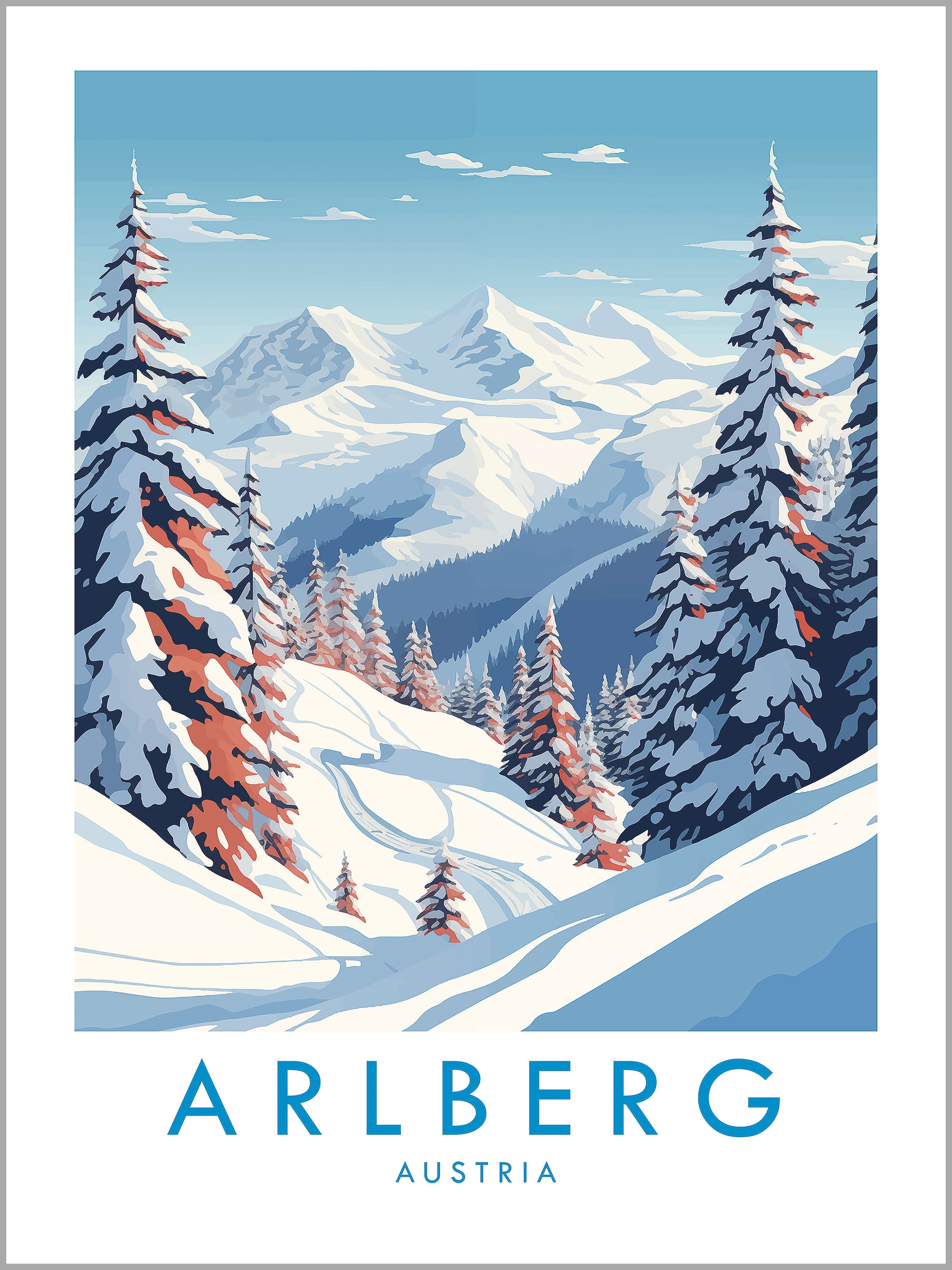 Arlberg Ski Travel Print,