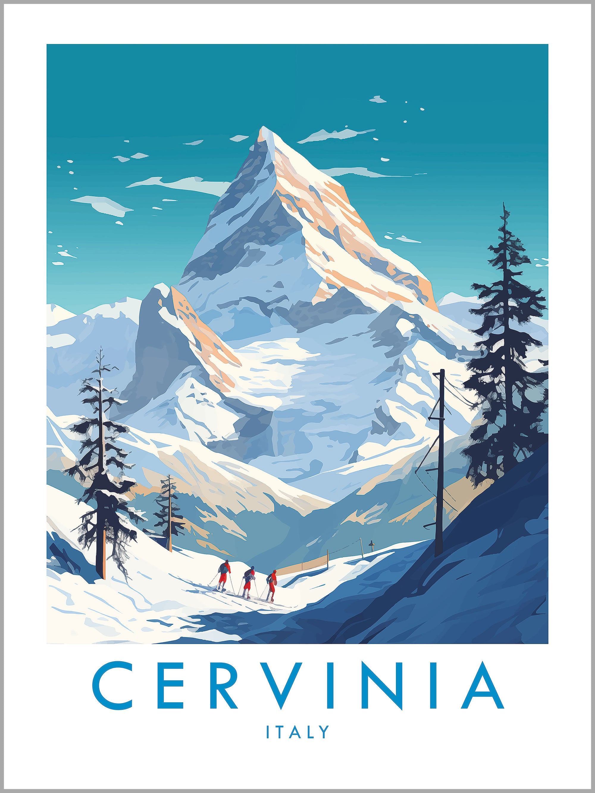 Cervinia SkiingTravel Print