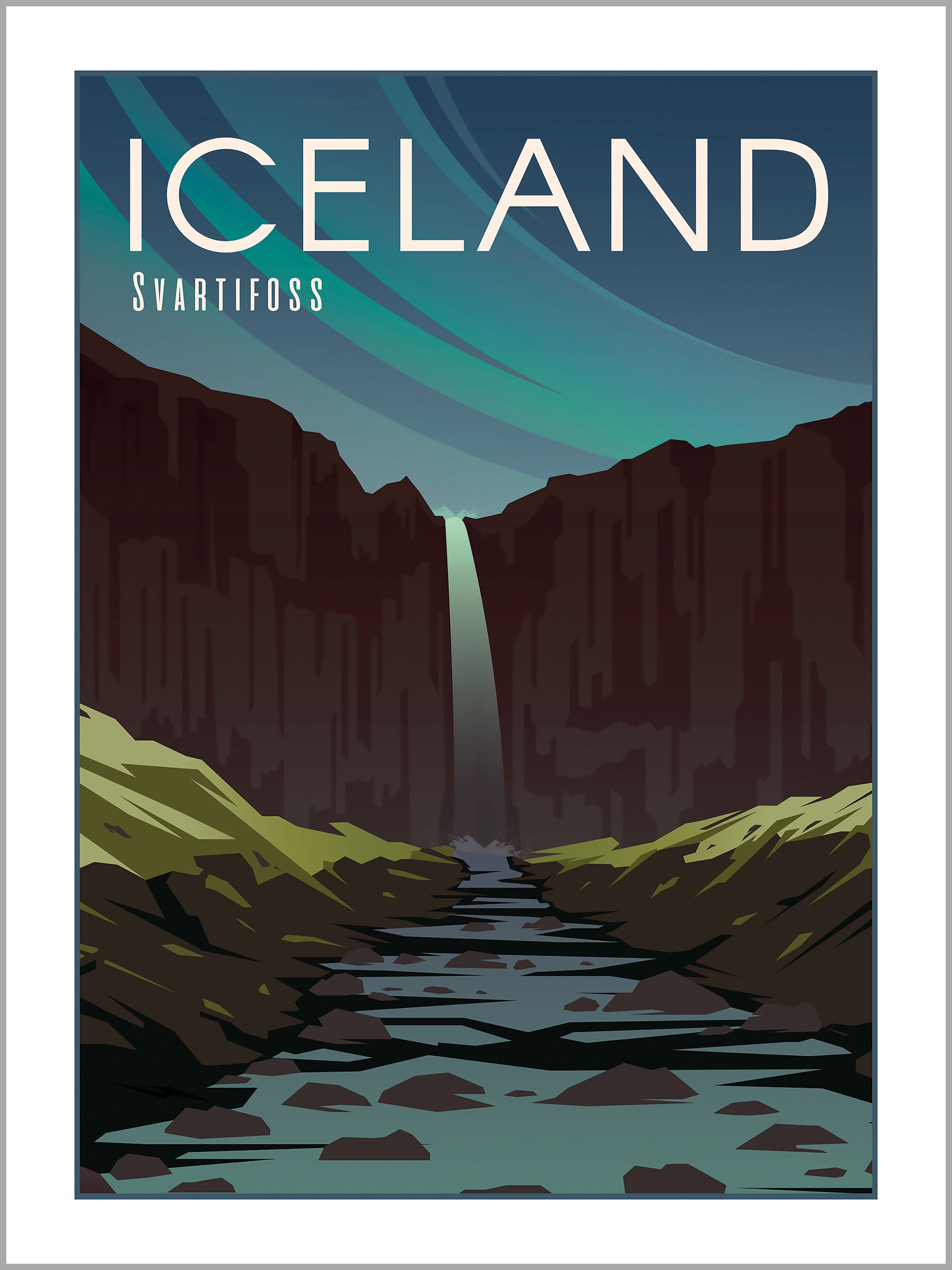 Iceland Travel Poster