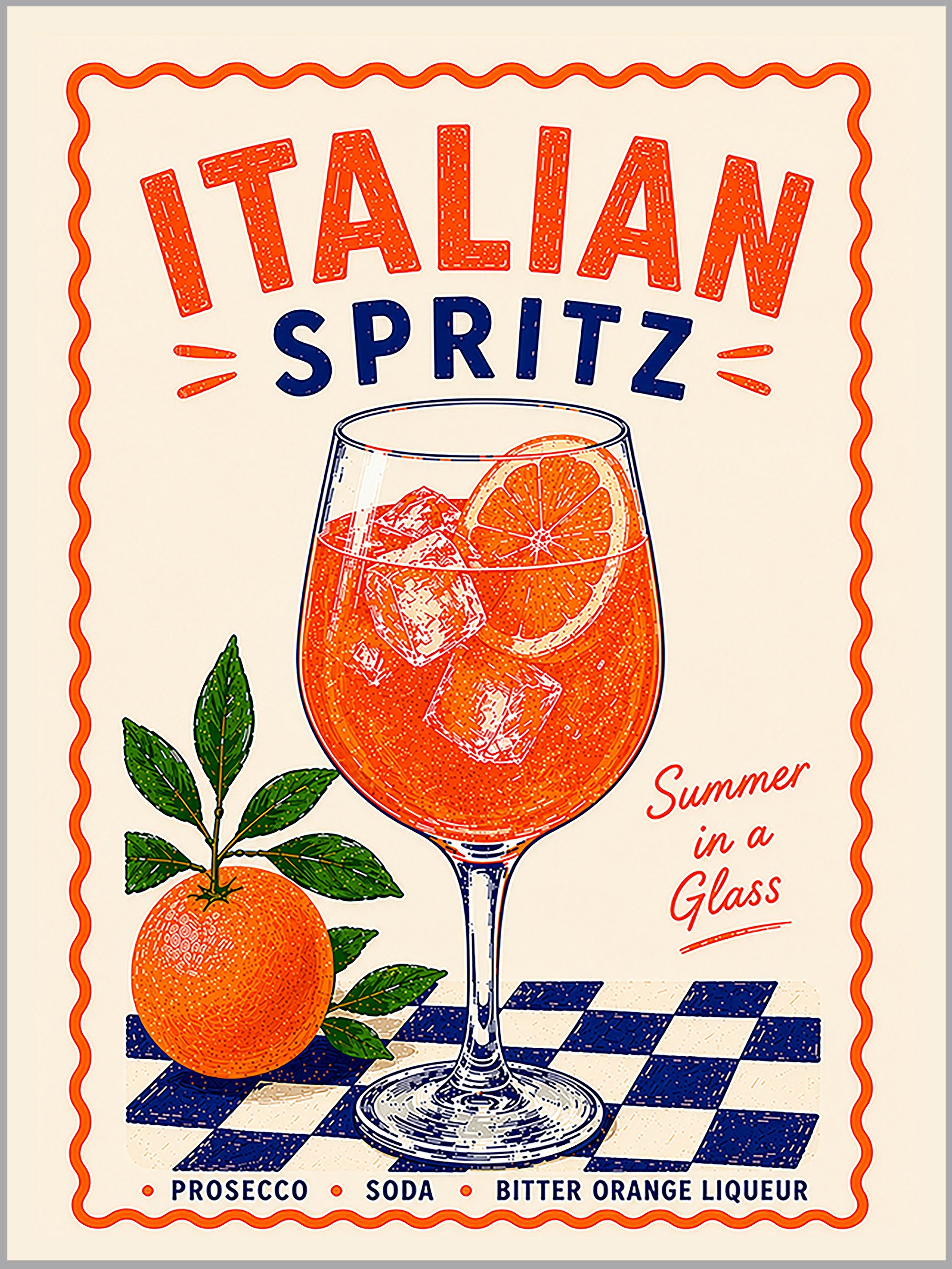 Italian Spritz Cocktail Print