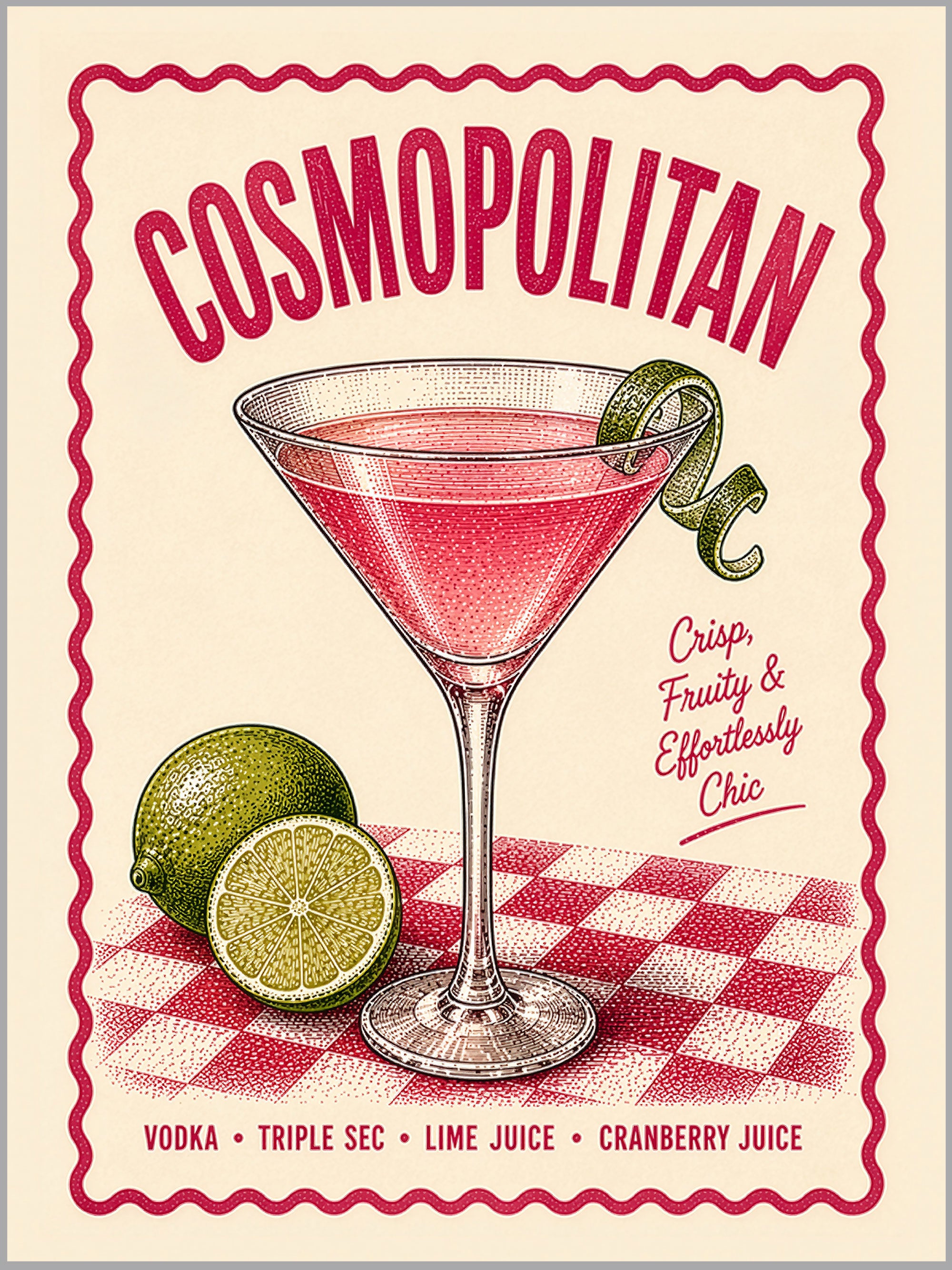 Cosmopolitan Cocktail Print