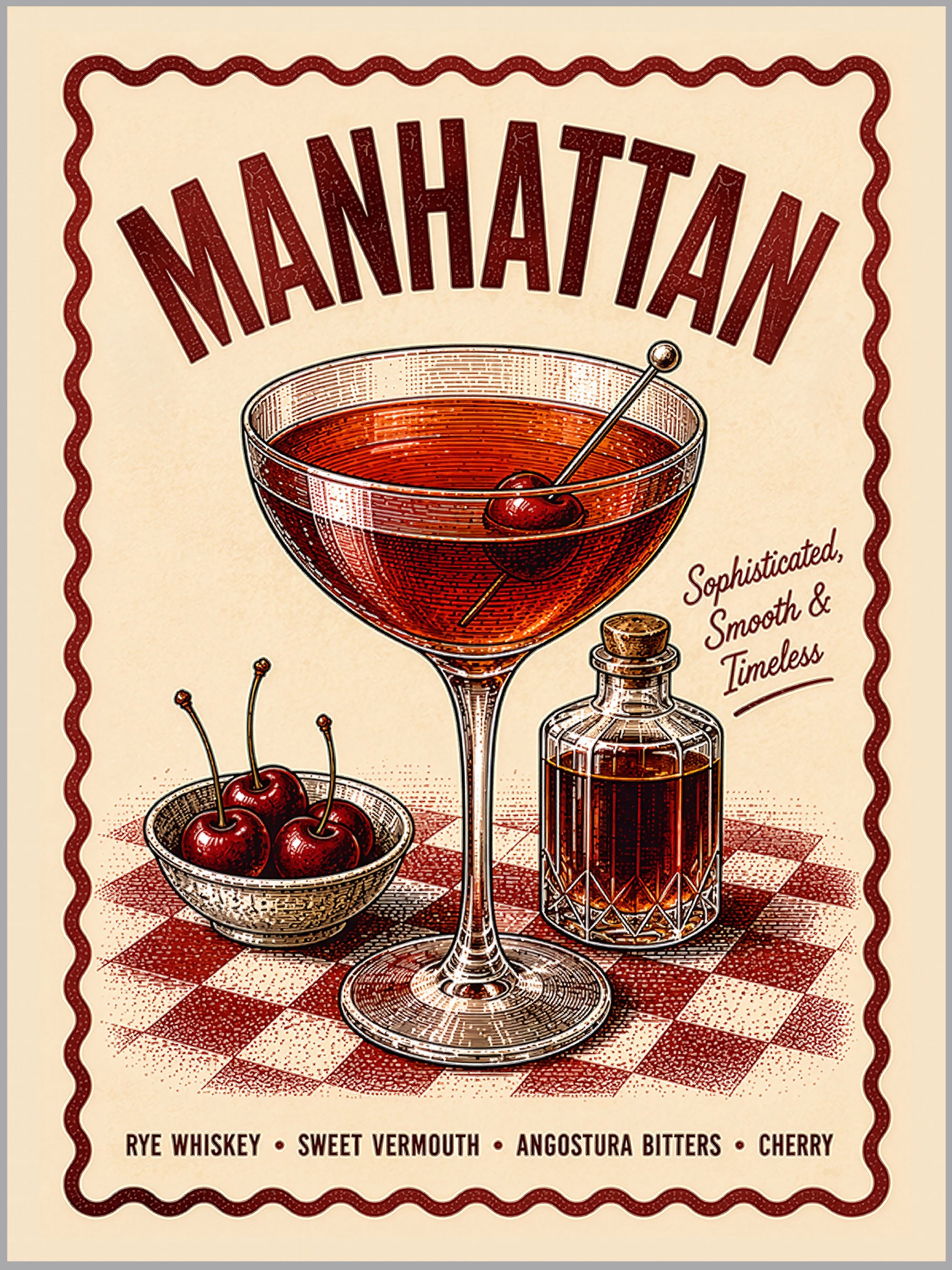Manhattan Cocktail Print