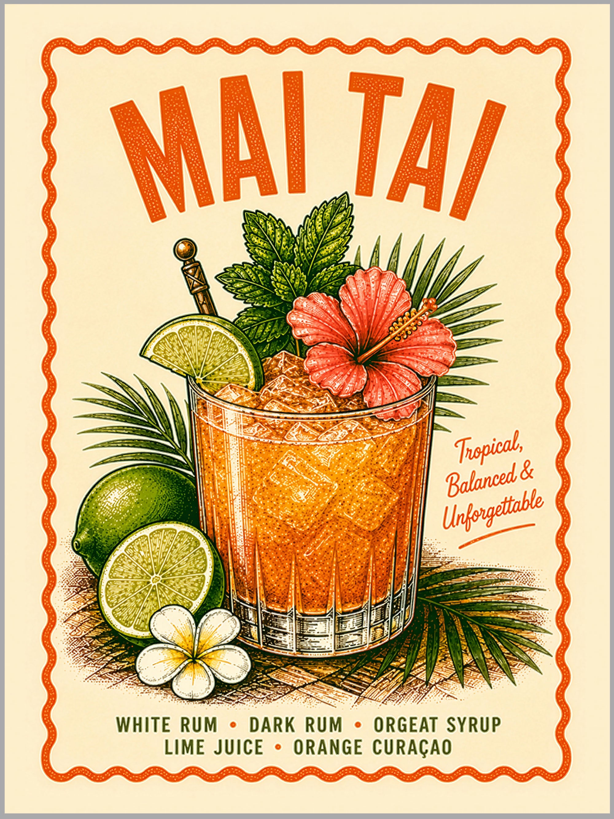 Mai Tai Cocktail Print