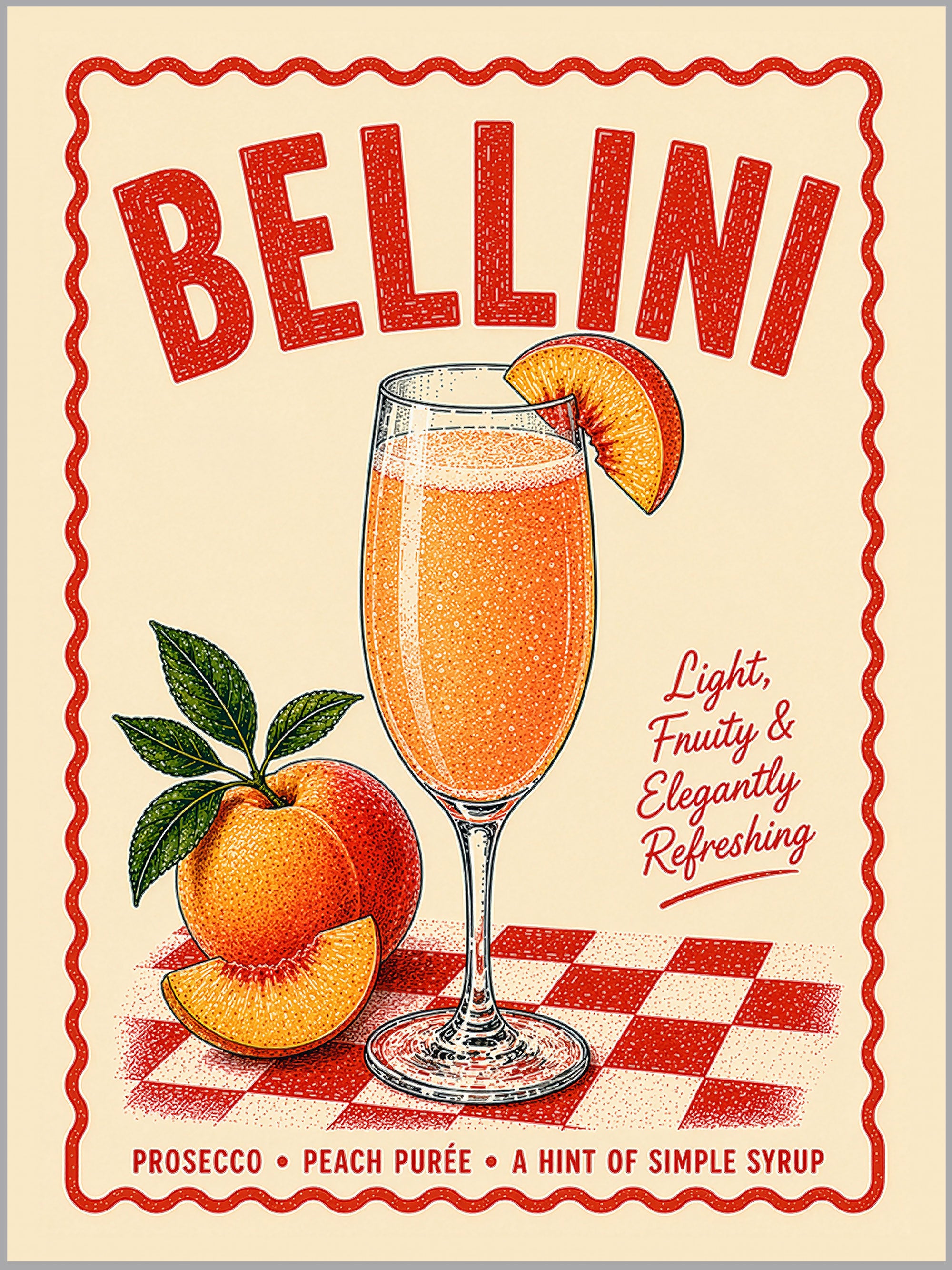 Bellini Cocktail Print