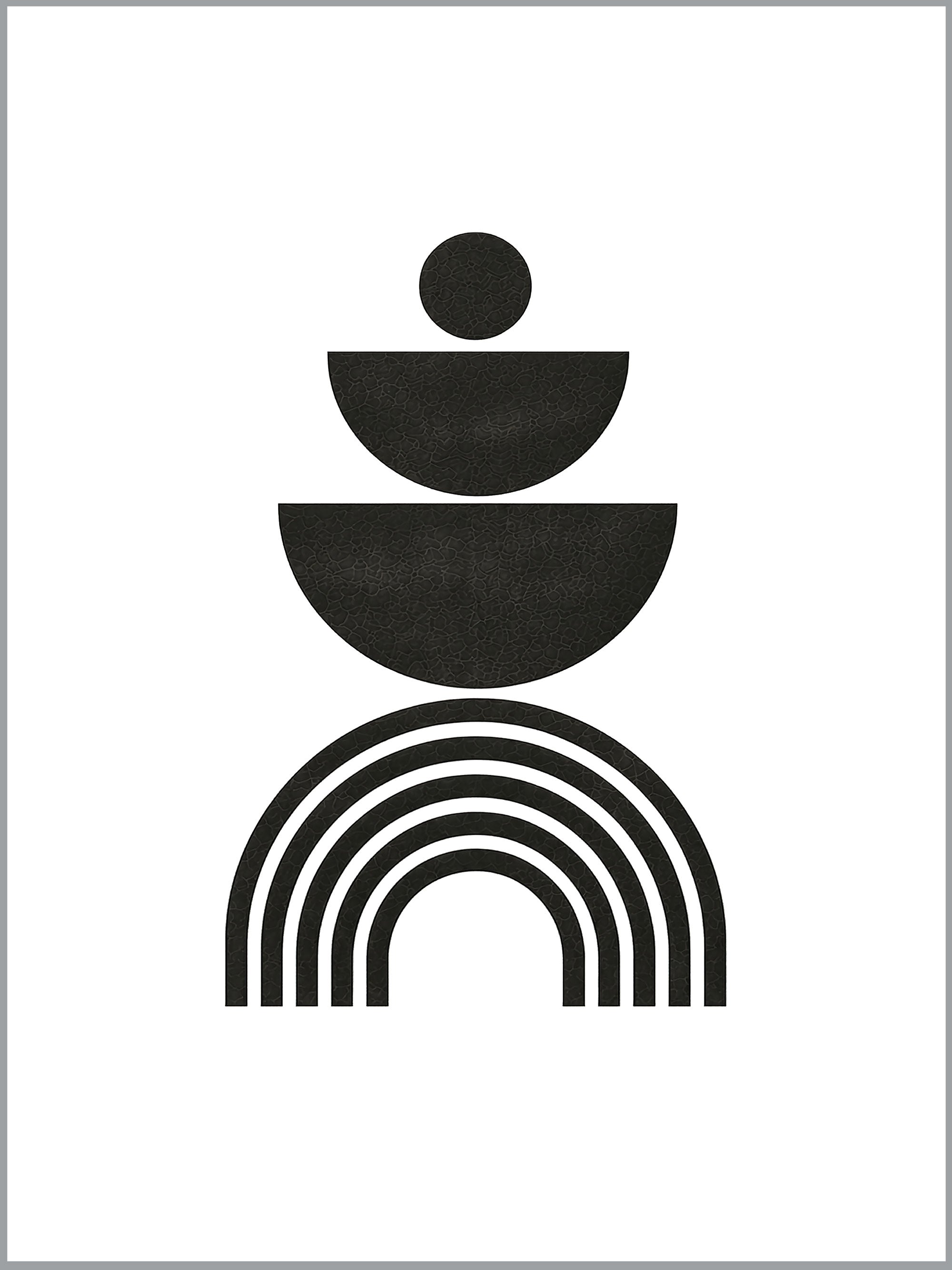 Minimalist Rainbow Geometry Print