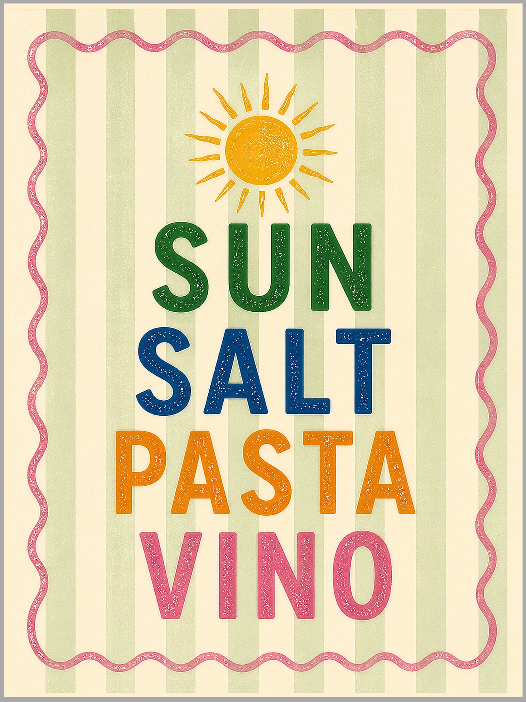 Sun Salt Pasta Vino Print