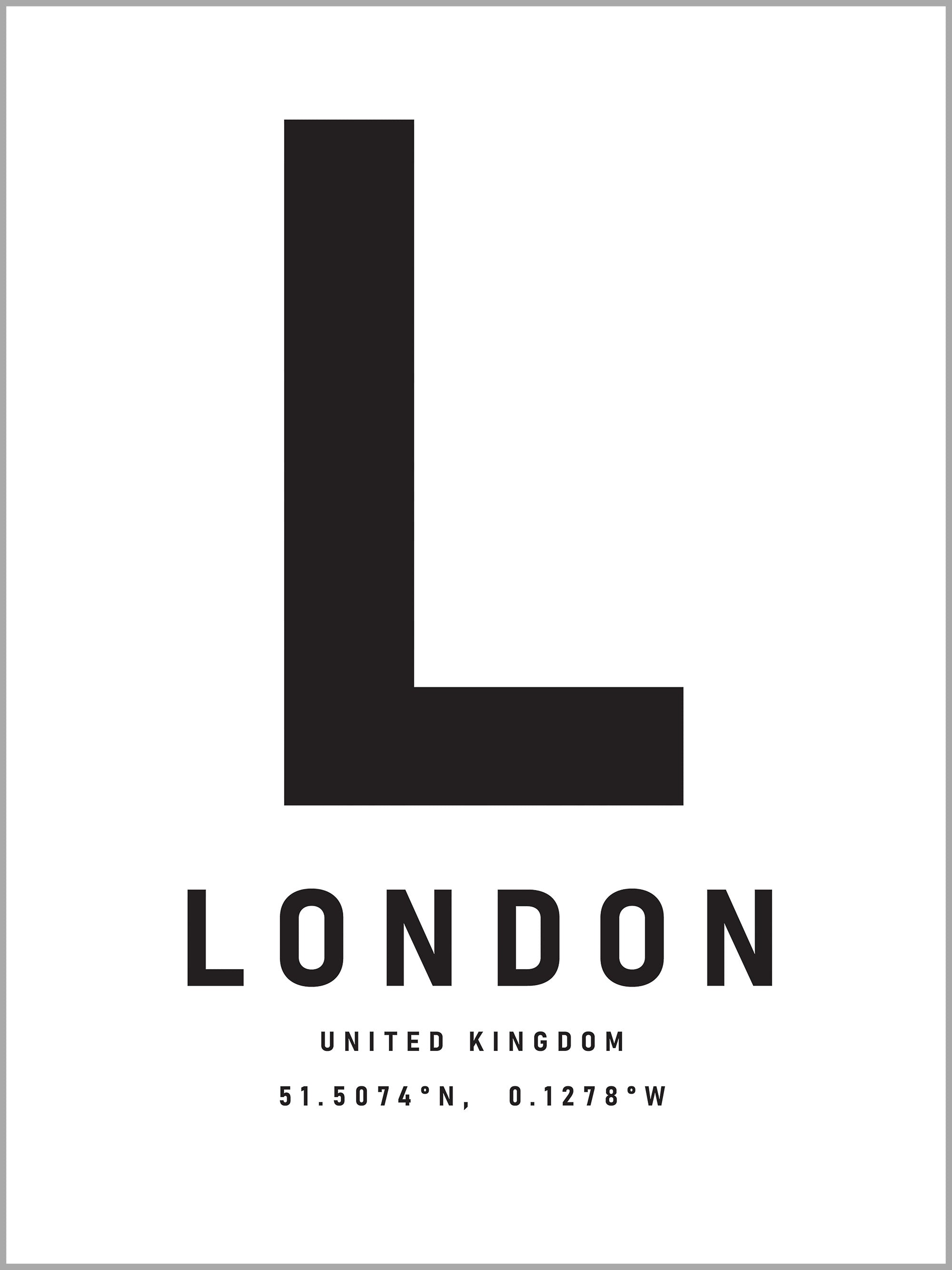 London Typograpghy Travel Print