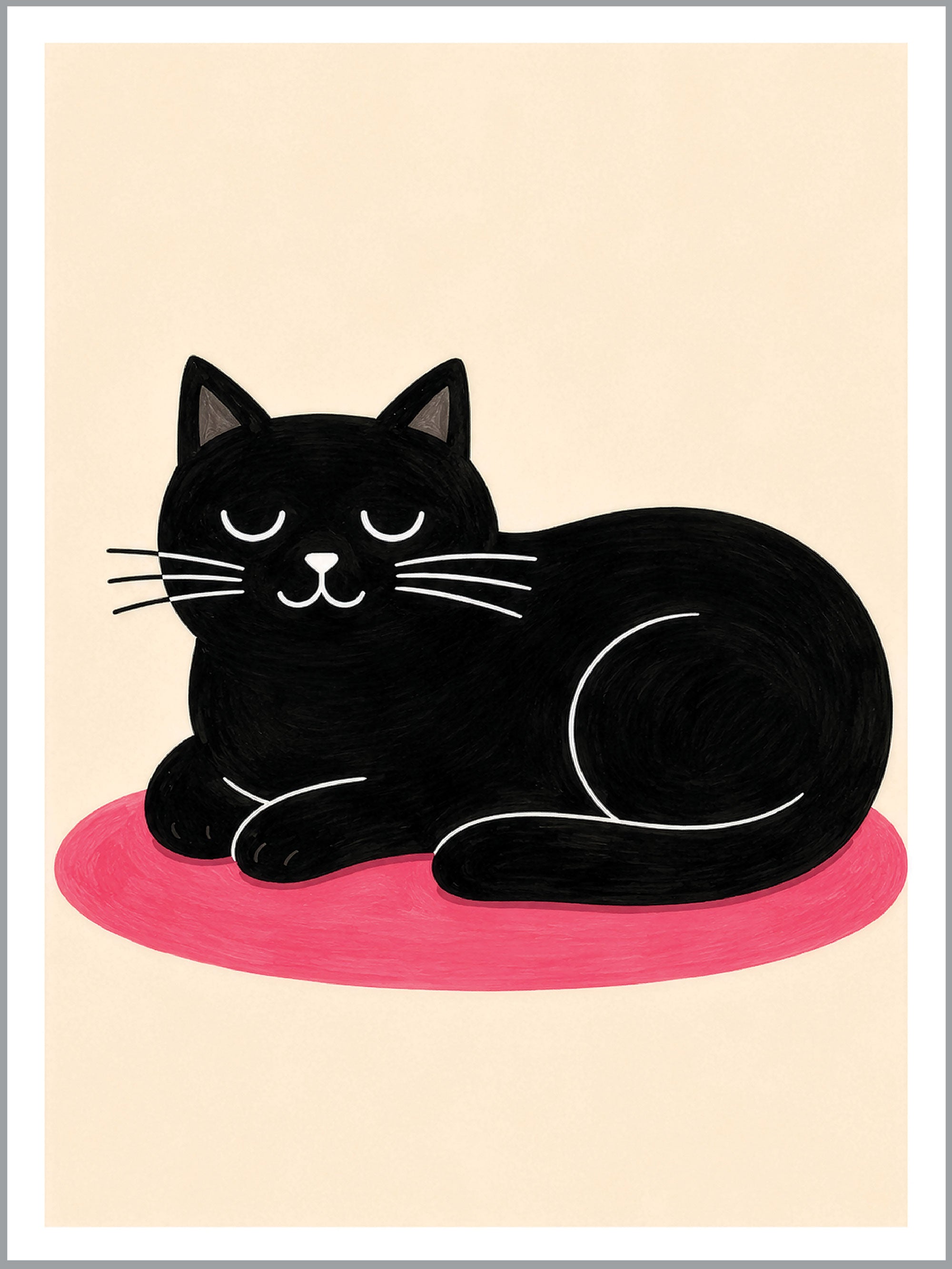 Black Cat Print