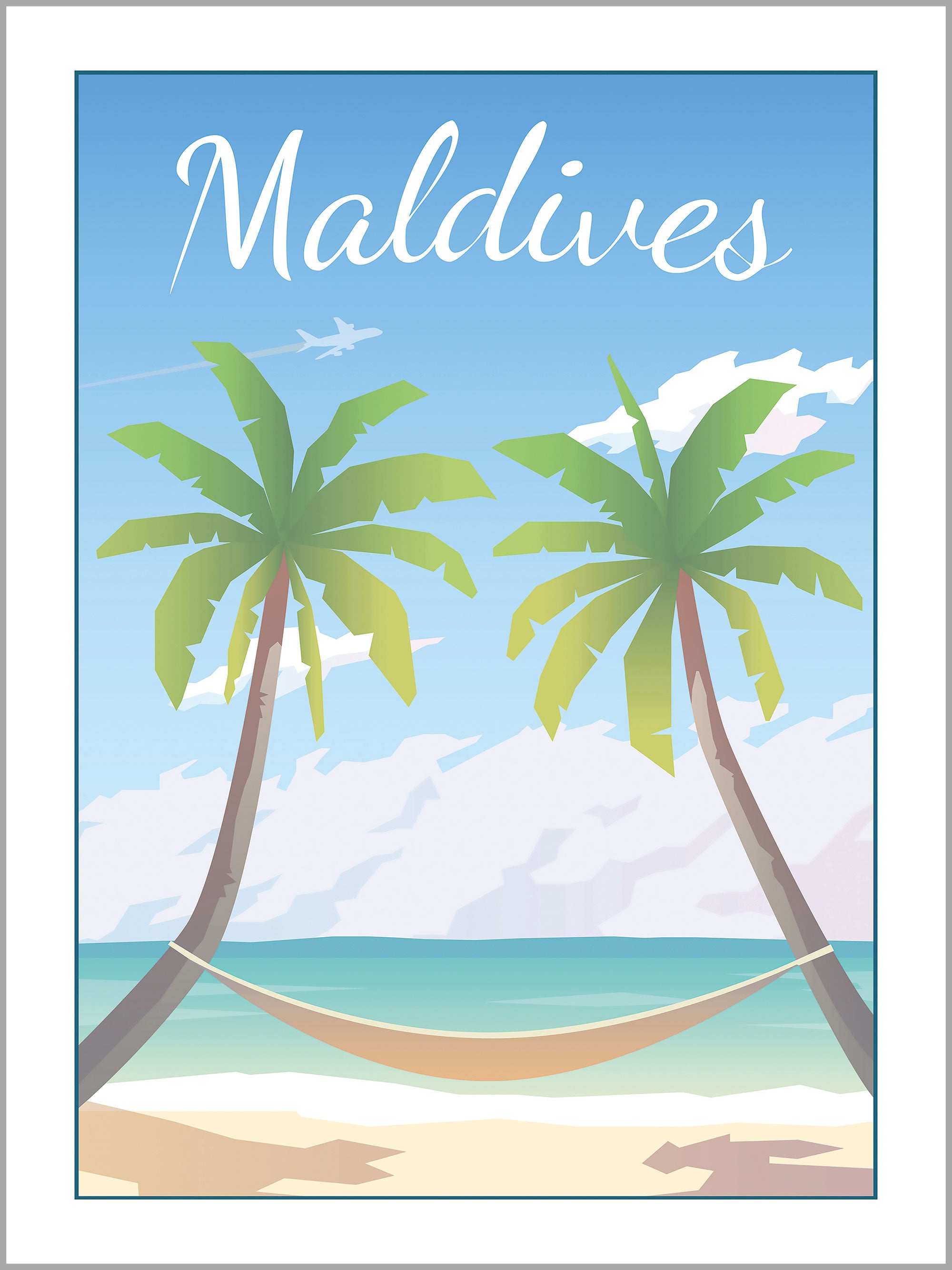 Maldives Travel Poster