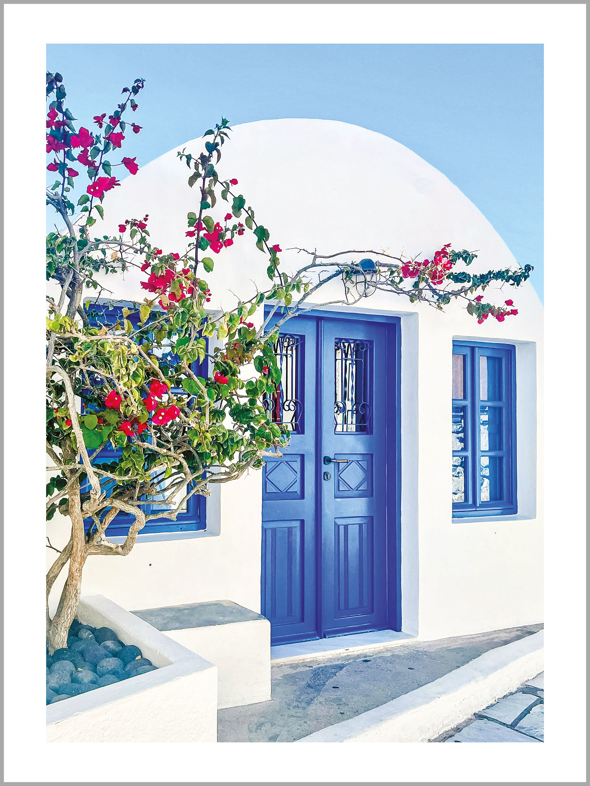 Blue Door Santorini Print