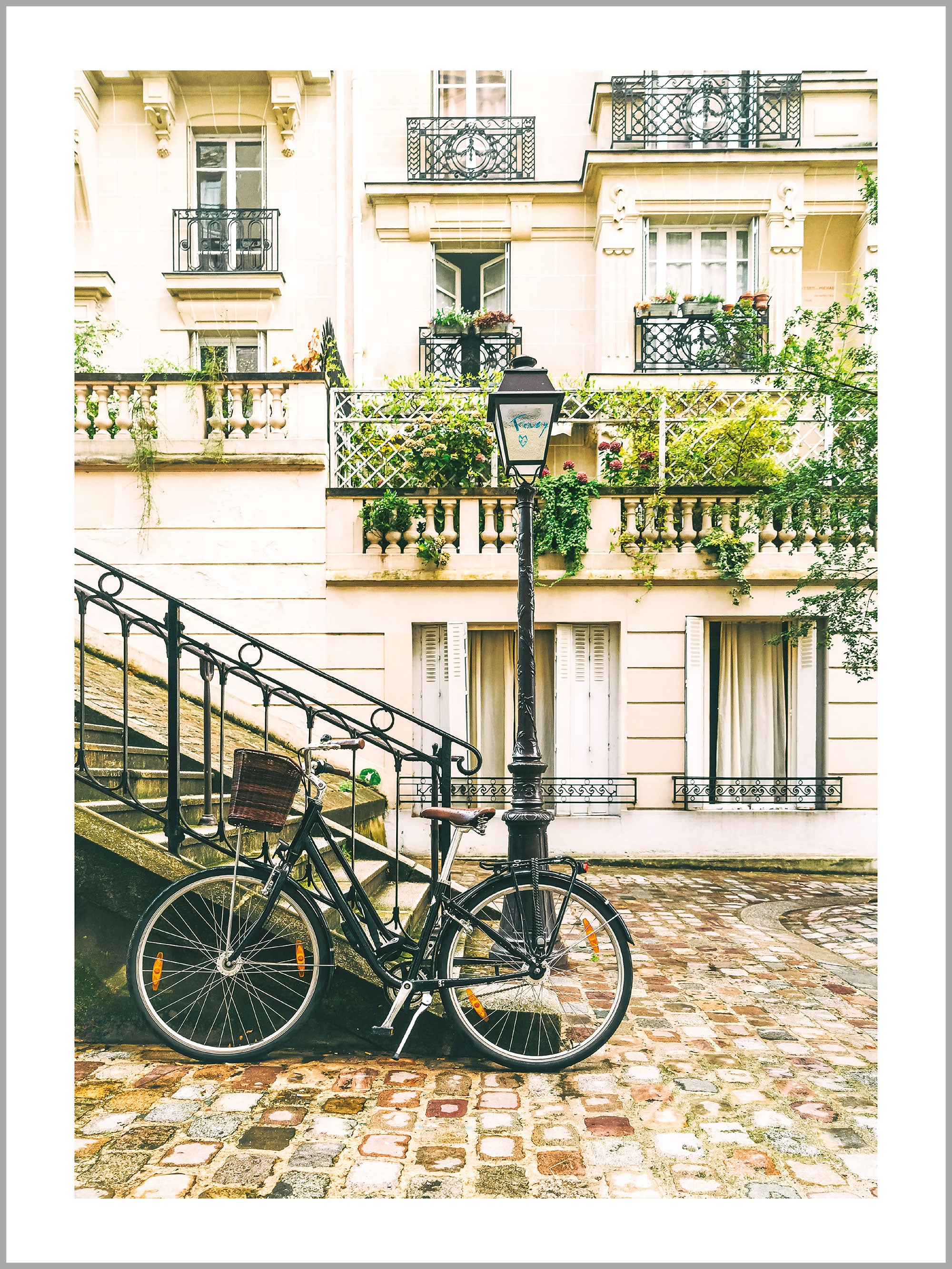 Paris Courtyard Bicycle Print