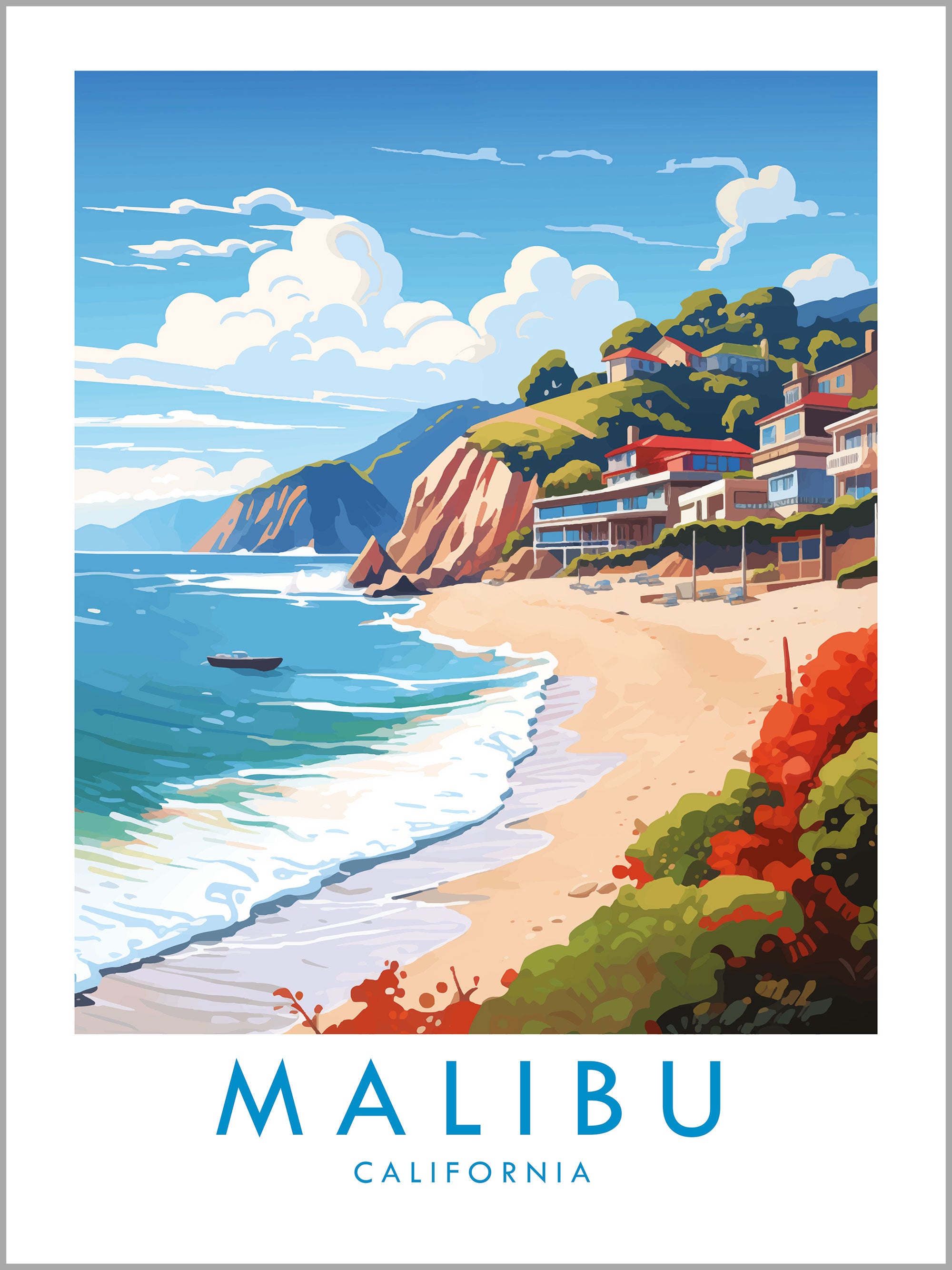 Malibu Travel Print