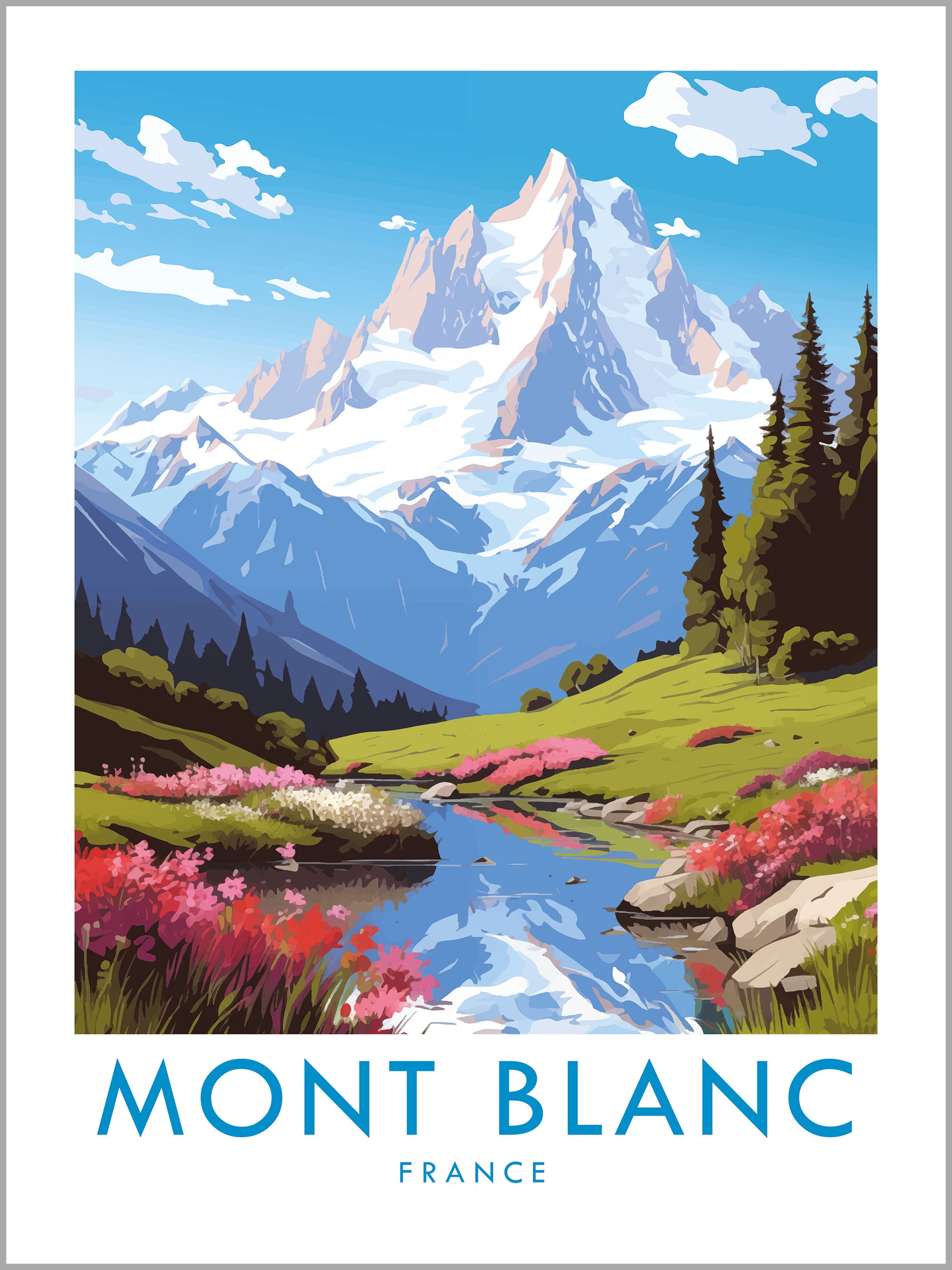 Mont Blanc Travel Print