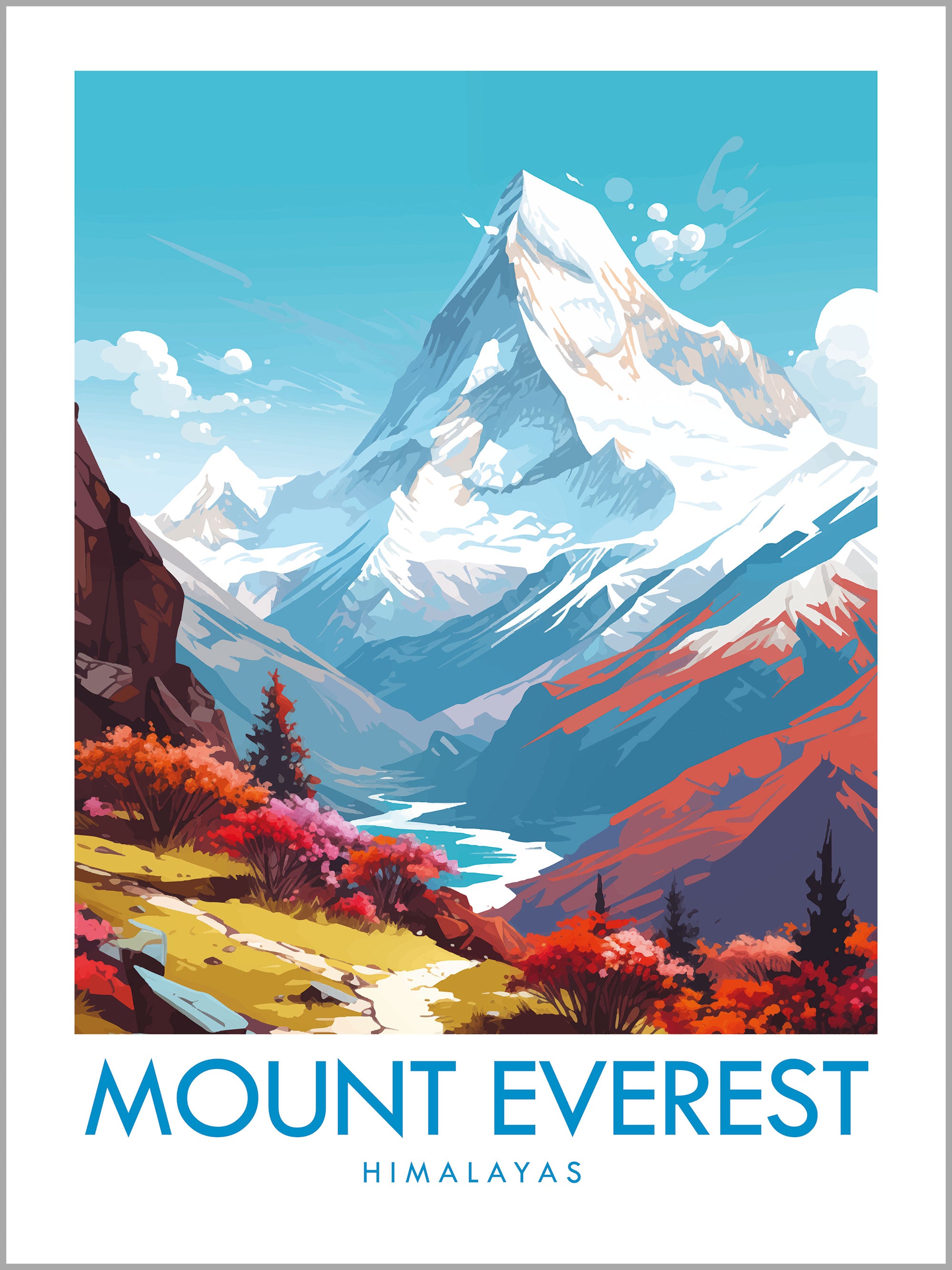Mount Everest Travel Print