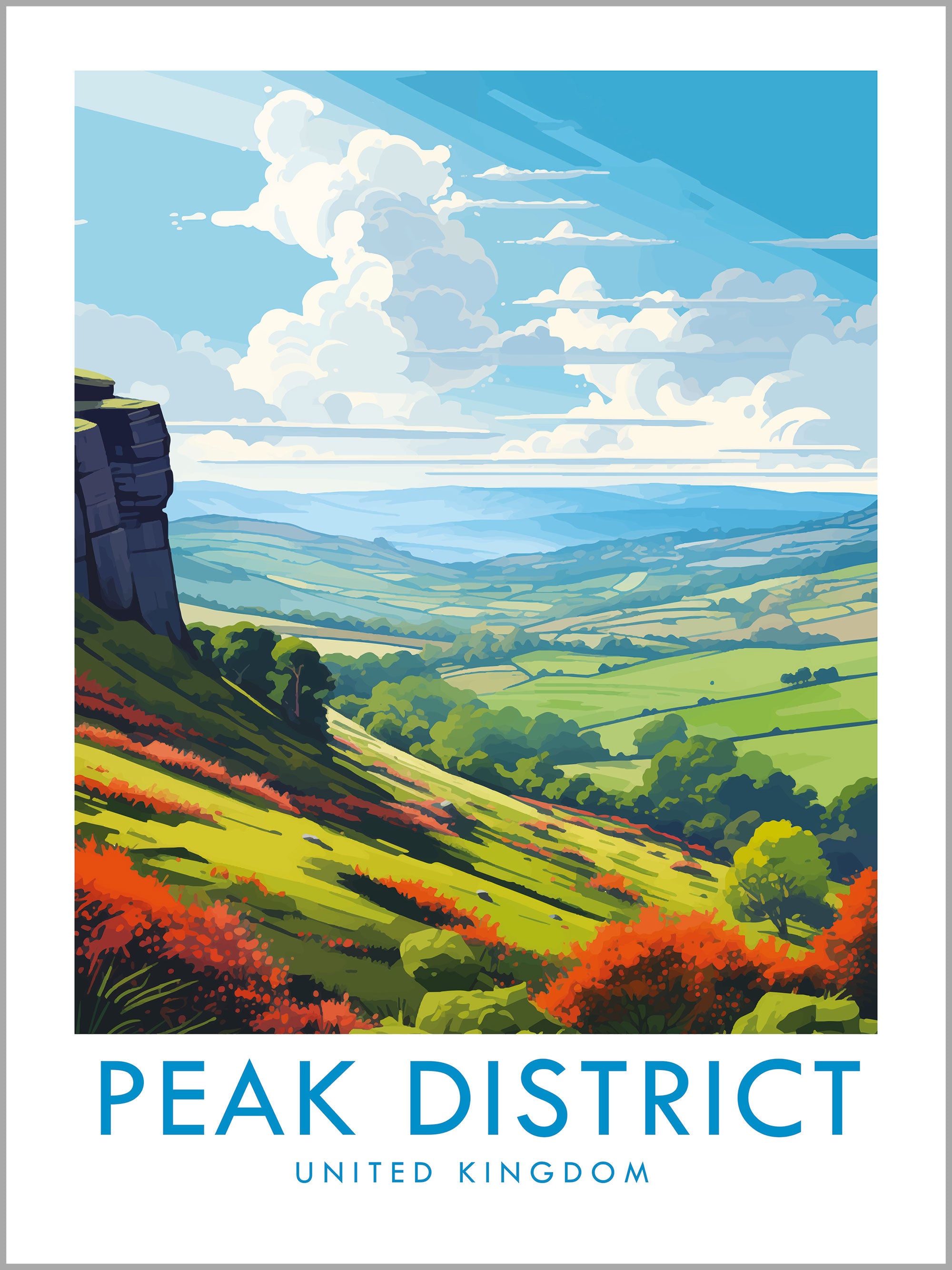 Peak District Travel Print