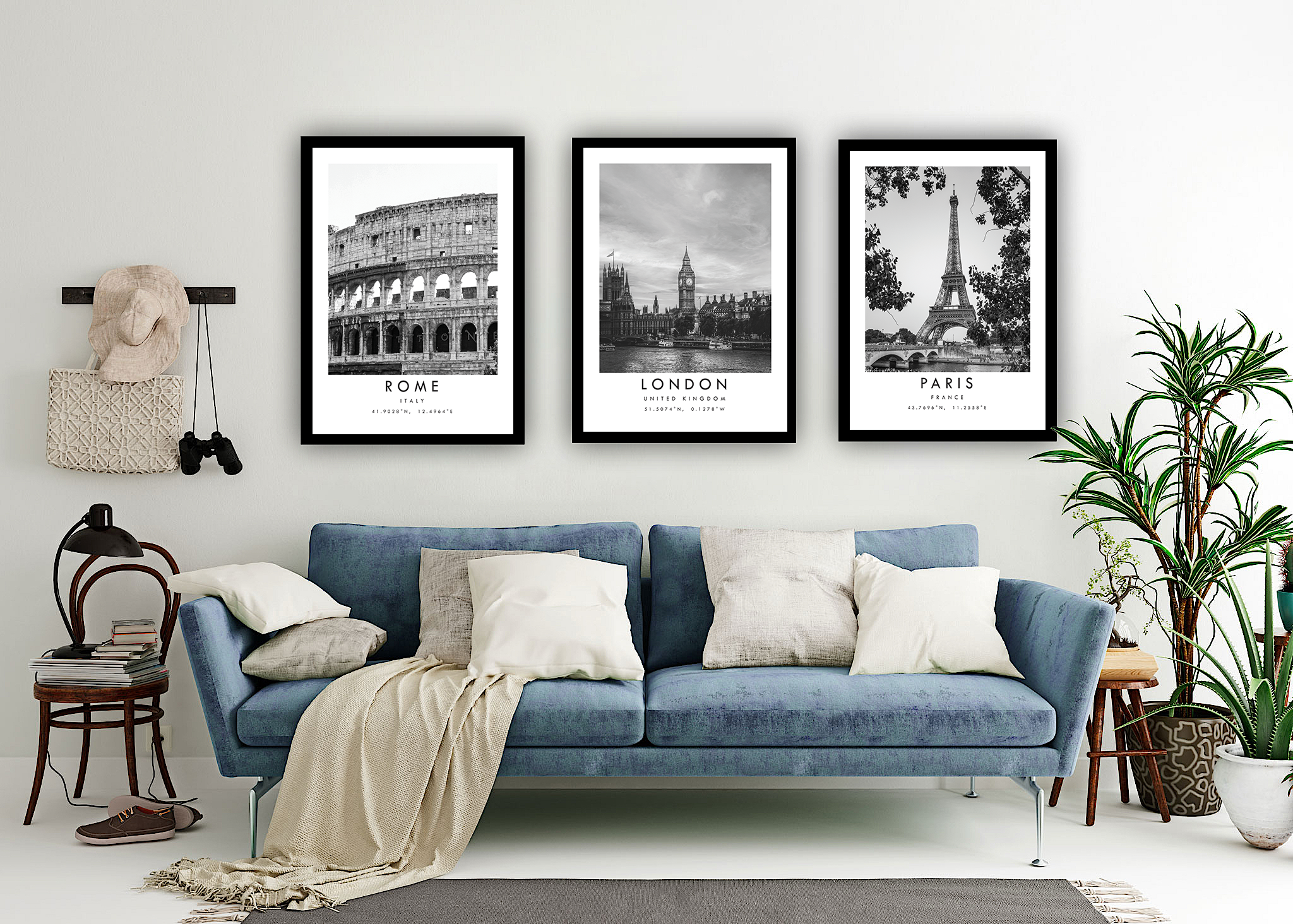 Italy Travel Prints Set of 3