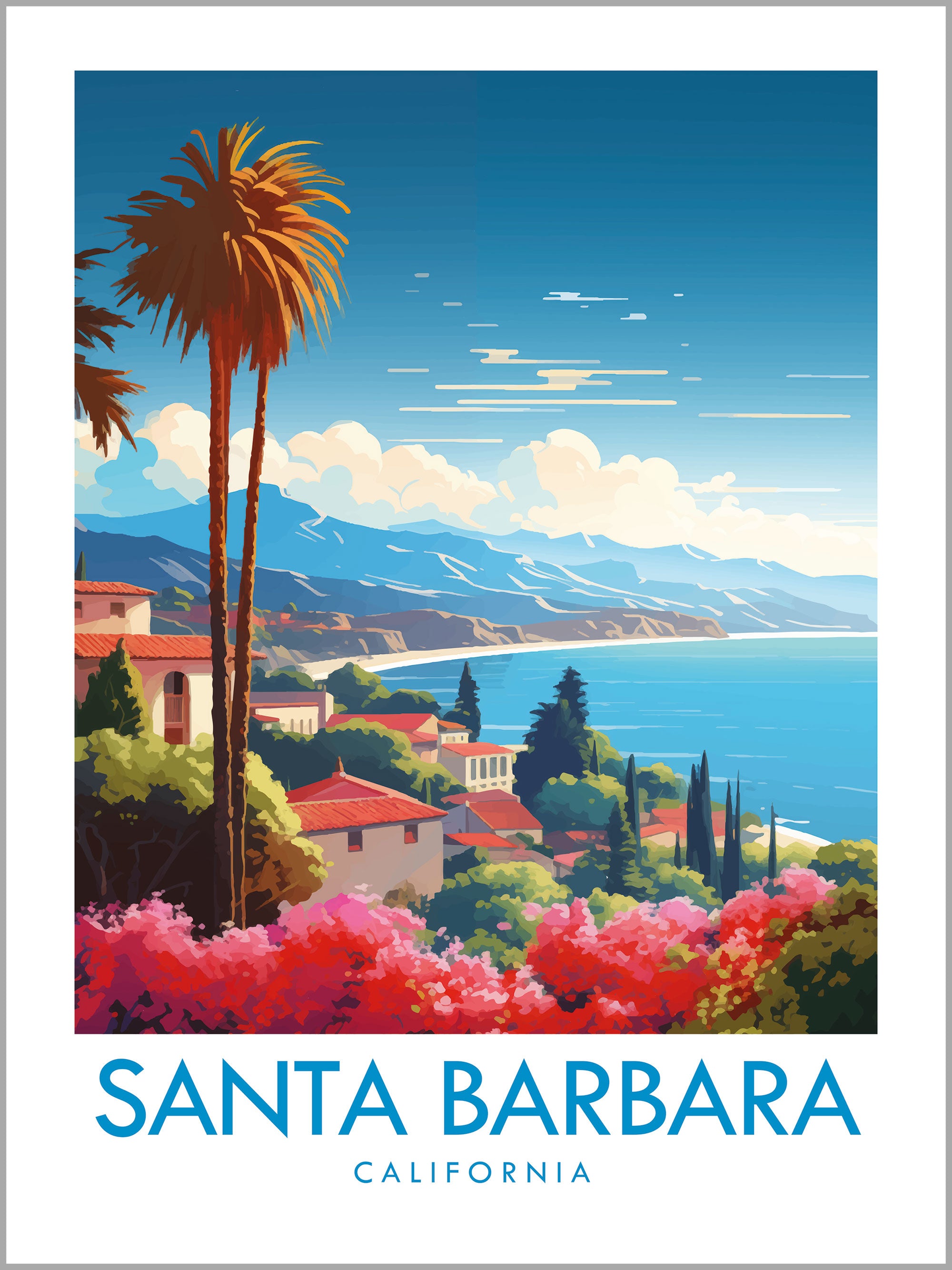 Santa Barbara Travel Print