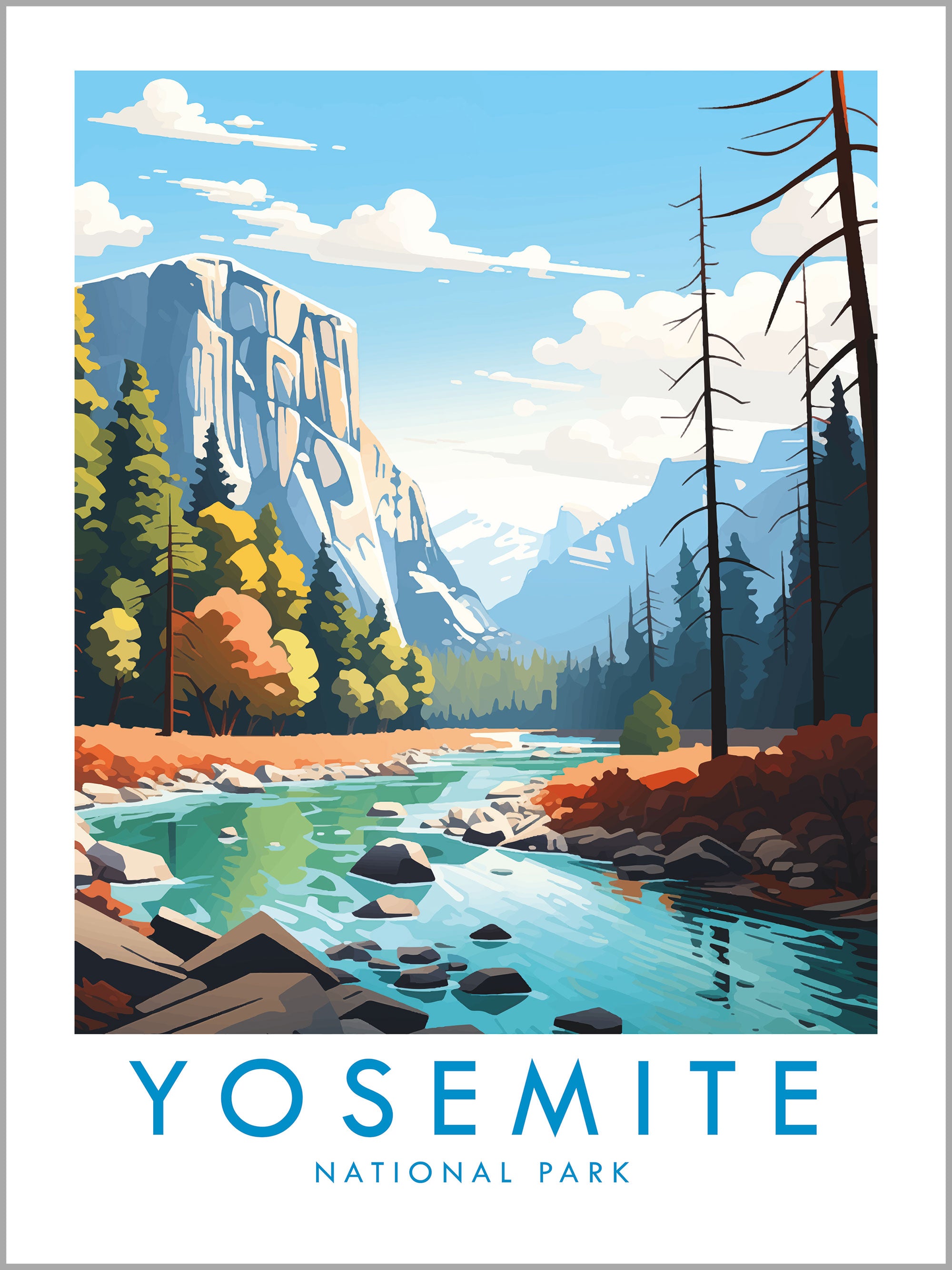 Yosemite National Park Travel Print