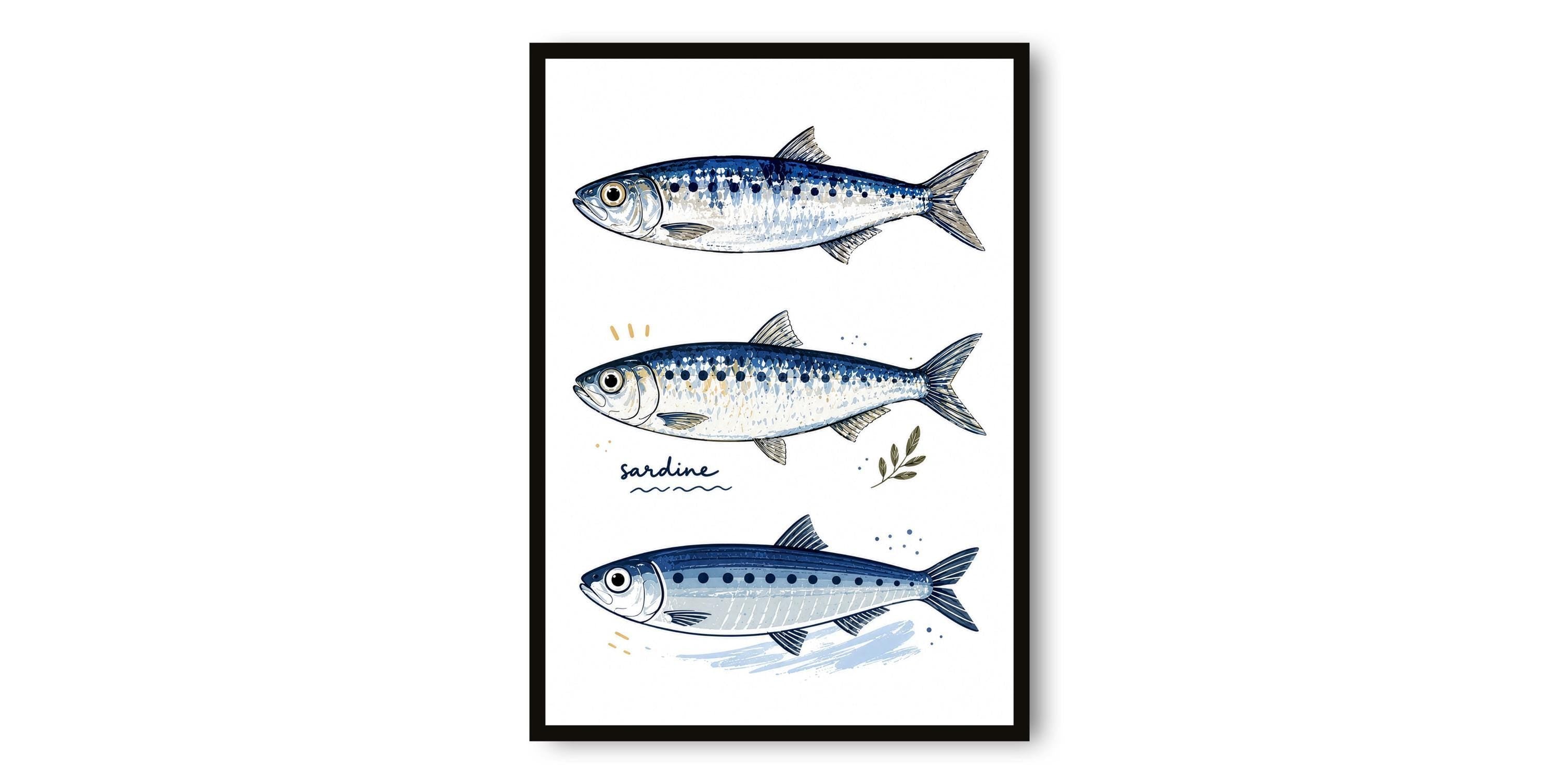 Vintage Sardine Print