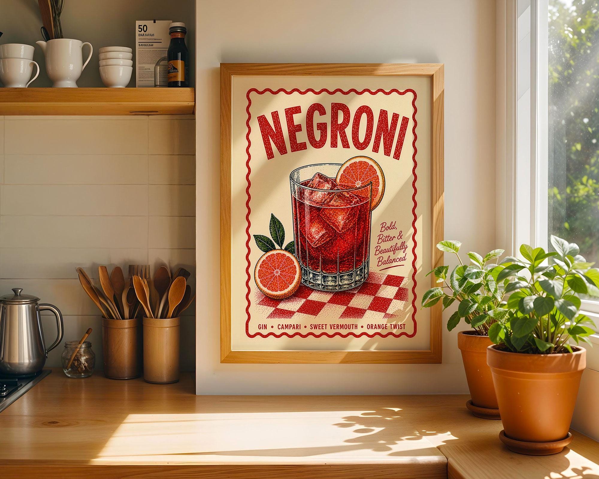 Negroni Cocktail Print