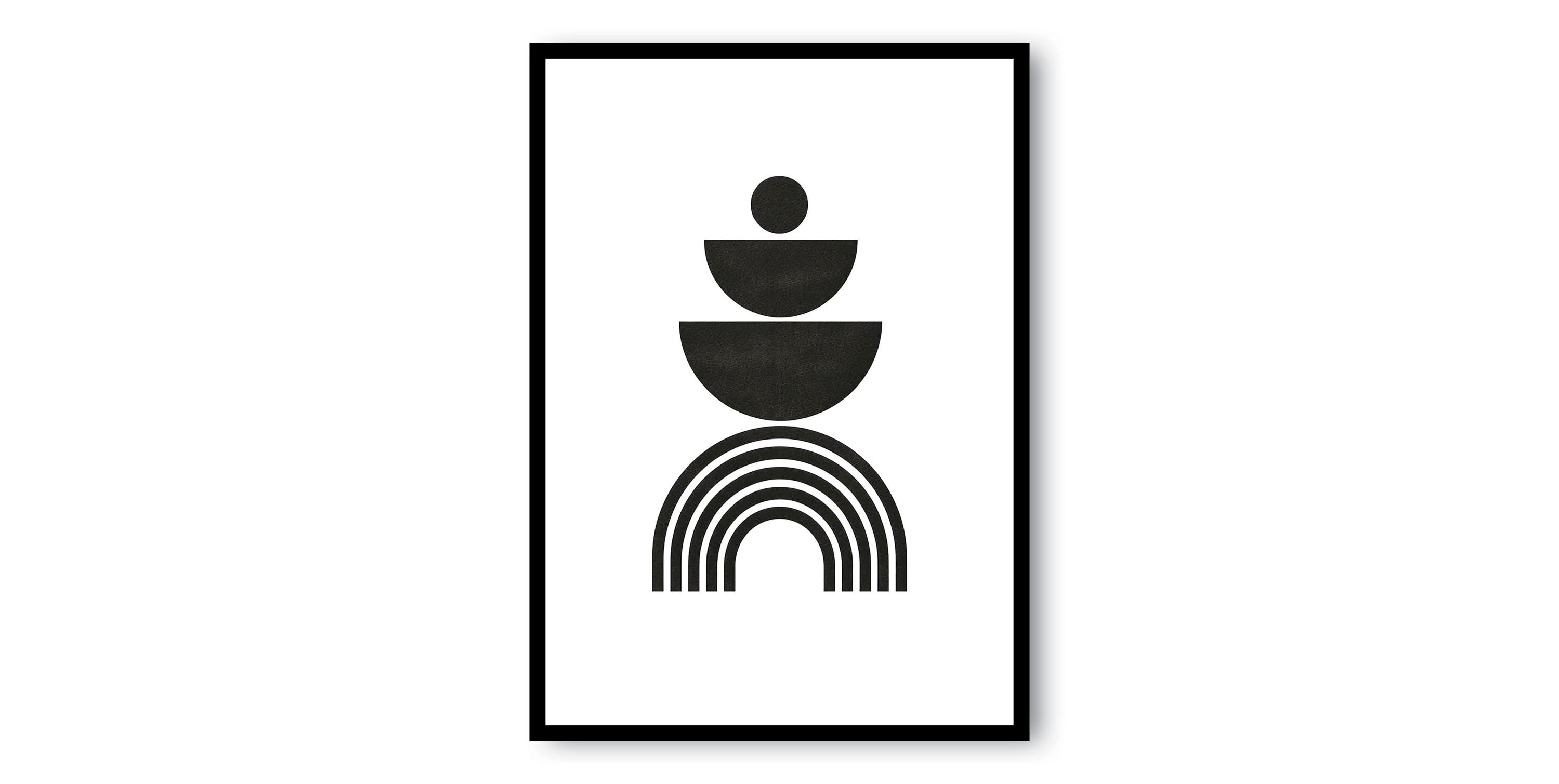 Minimalist Rainbow Geometry Print