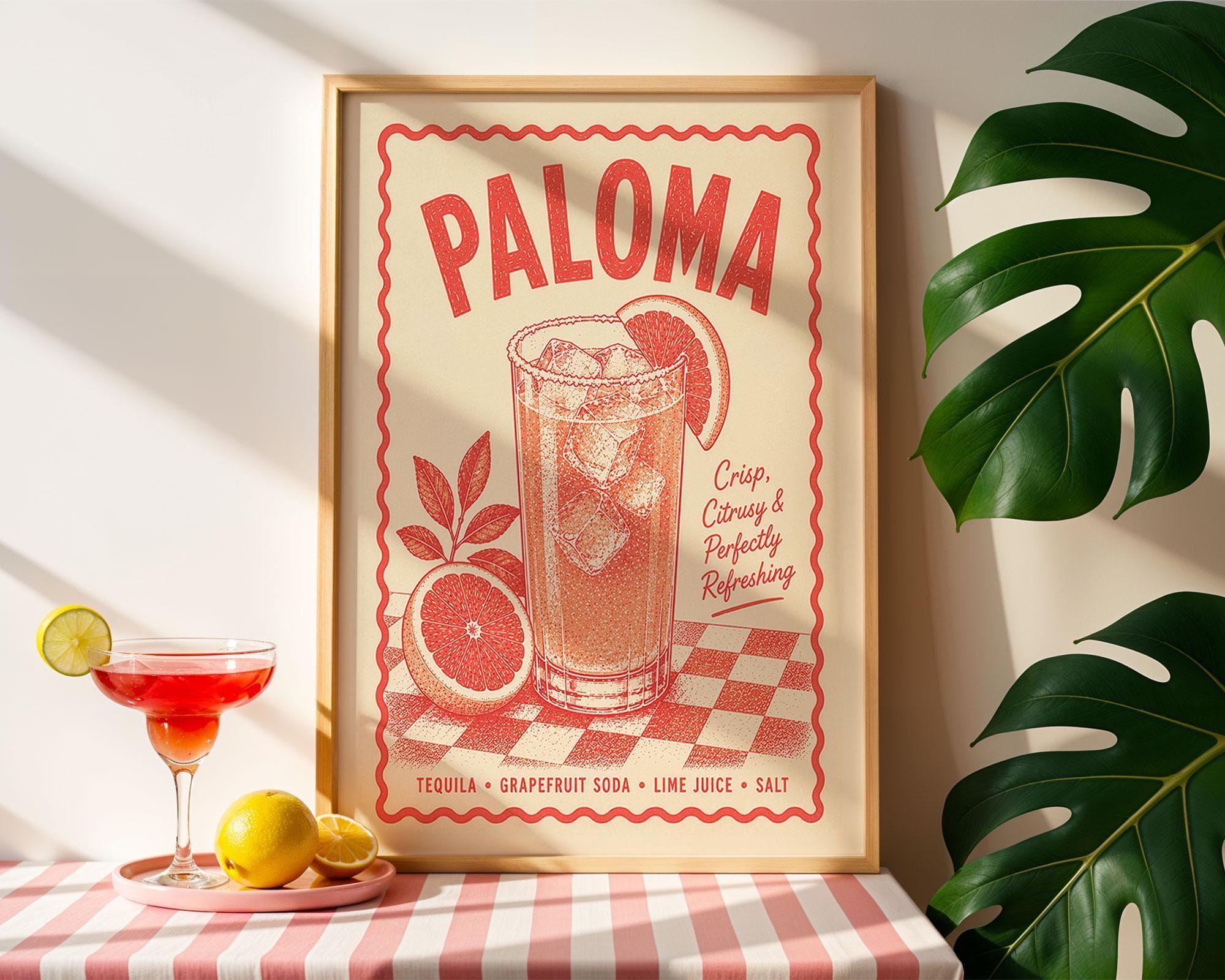Paloma Cocktail Print