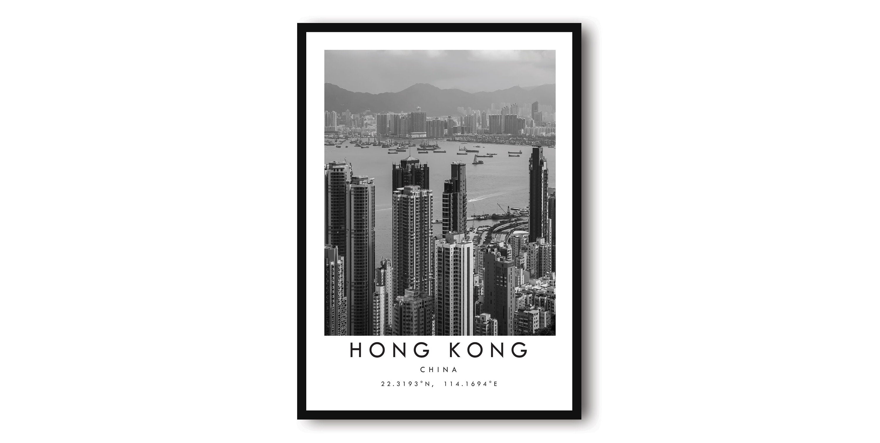 Hong Kong Travel Print, Hong Kong Poster Print, Hong Kong Wall Art Minimalist, Prints of Hong Kong, Popular Gift A1/A2/A3/A4/A5