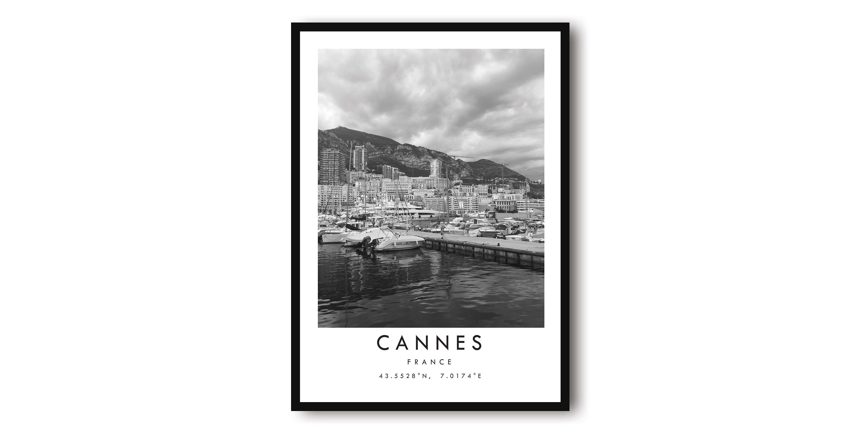 Cannes Travel Print, Cannes Poster, Unique Wallart Decor, Black and White Home Decor, France Cannes, Popular Print A1/A2/A3/A4/A5