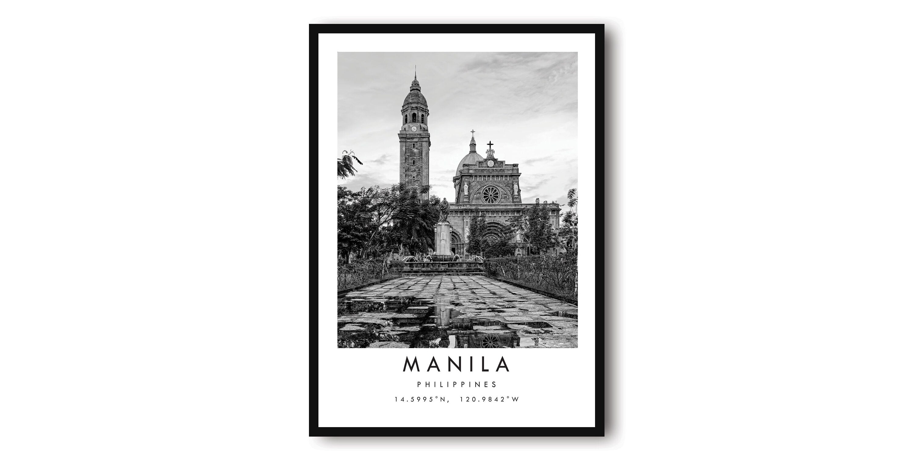 Manila Travel Print, Philippines Poster, Black and White Print, Unique Wall Art, Minimalist Home Decor, City A1/A2/A3/A4/A5