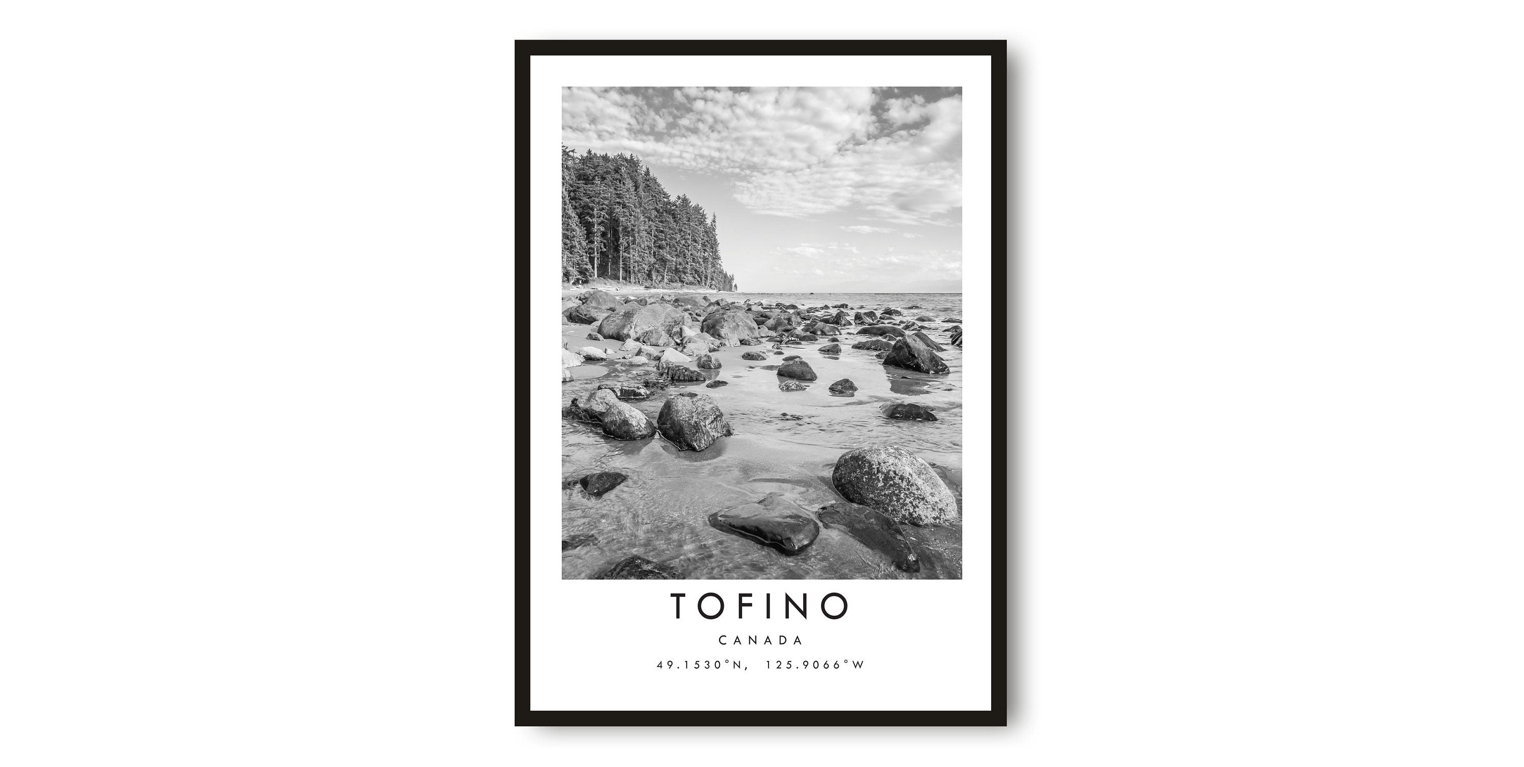 Tofino Travel Print, Black and White Travel Print, Tofino Canada Print, Minimalist Travel Posters, Popular Print, Gallery Wall