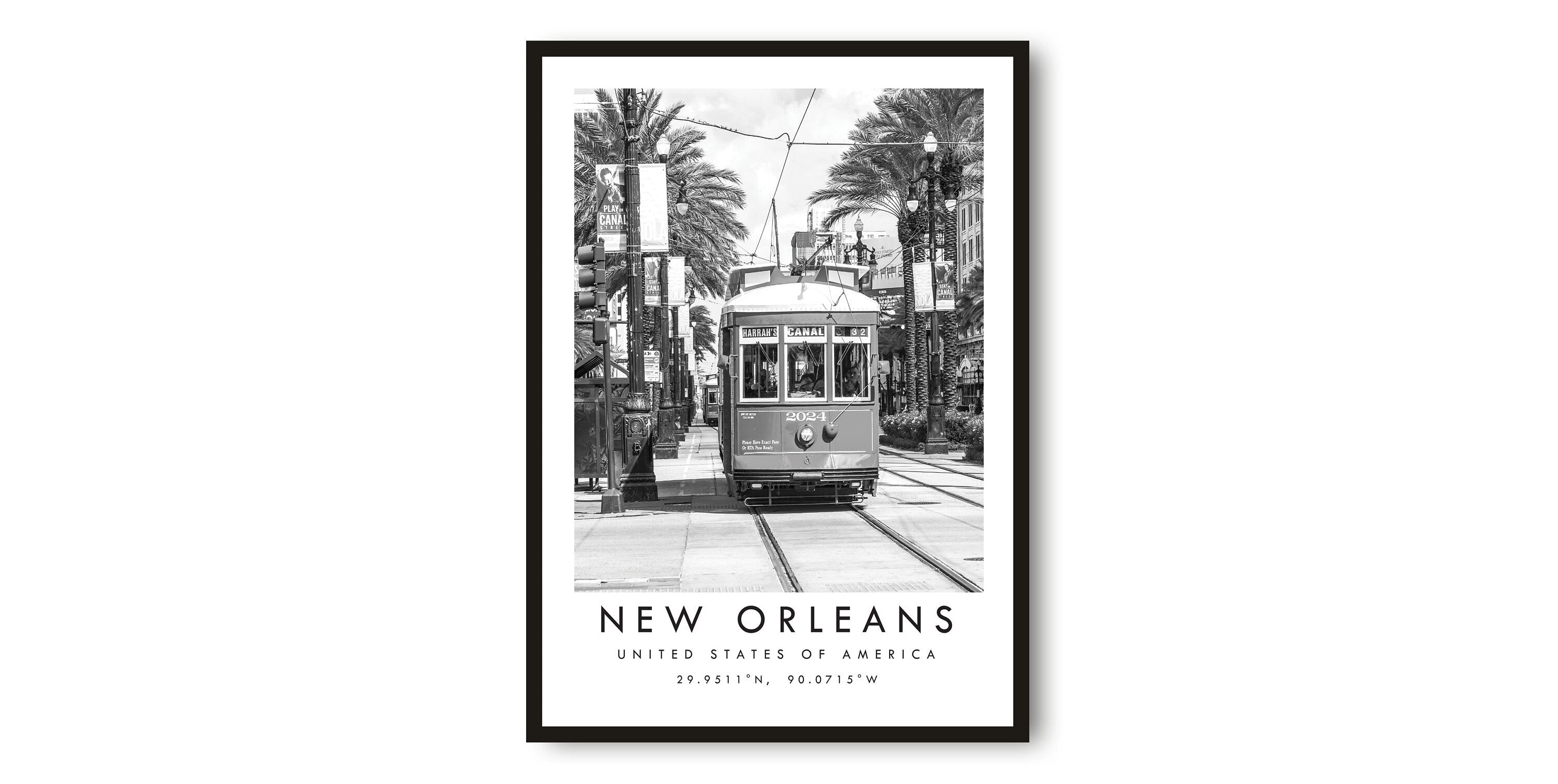 New Orleans Travel Print, New Orleans Poster Print, New Orleans Wall Art Minimalist, New Orleans Print A1/A2/A3/A4/A5