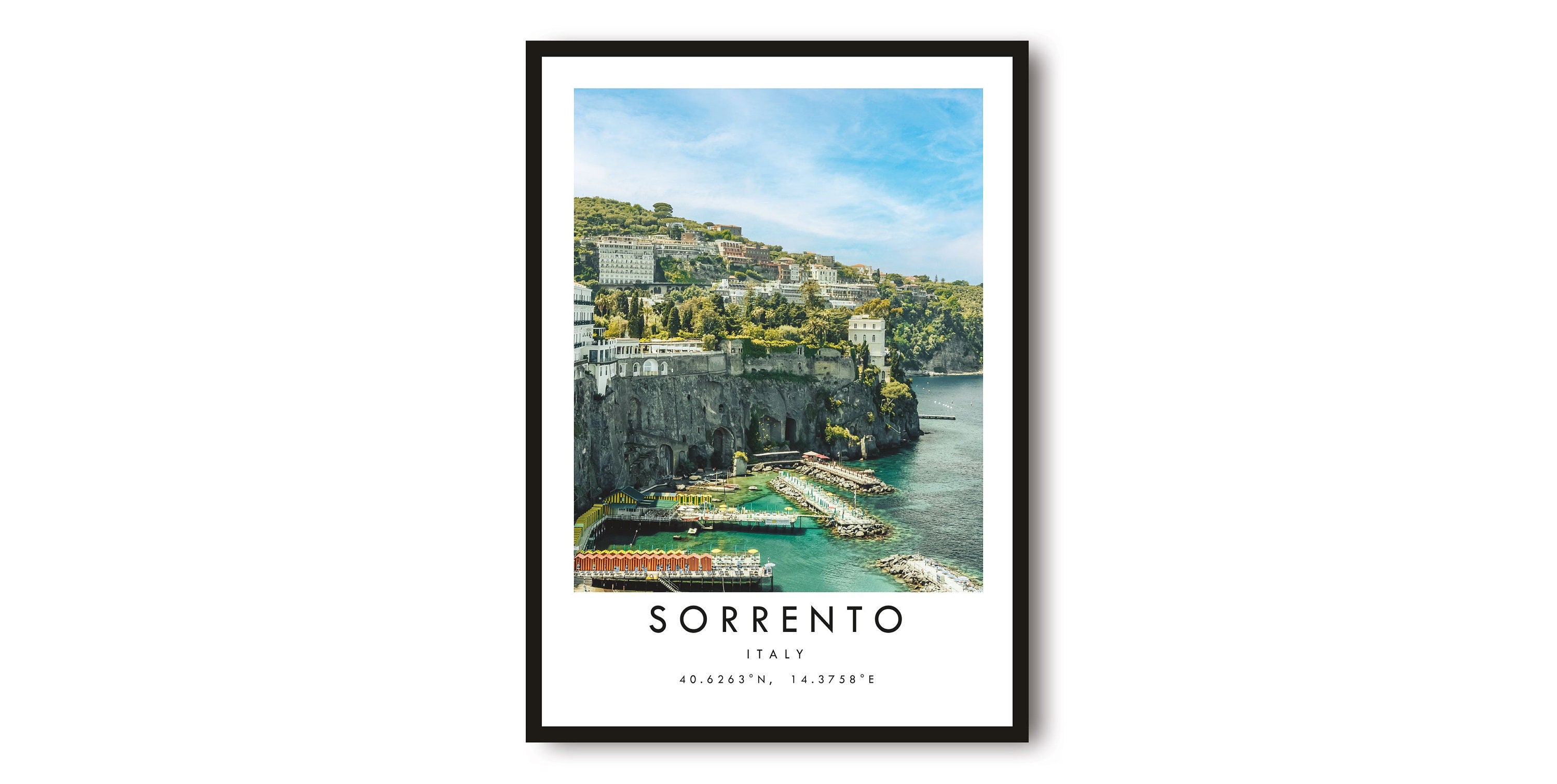 Sorrento Travel Print, Italy Poster, Unique Wall Art, Minimalist Home Decor, City A1/A2/A3/A4/A5