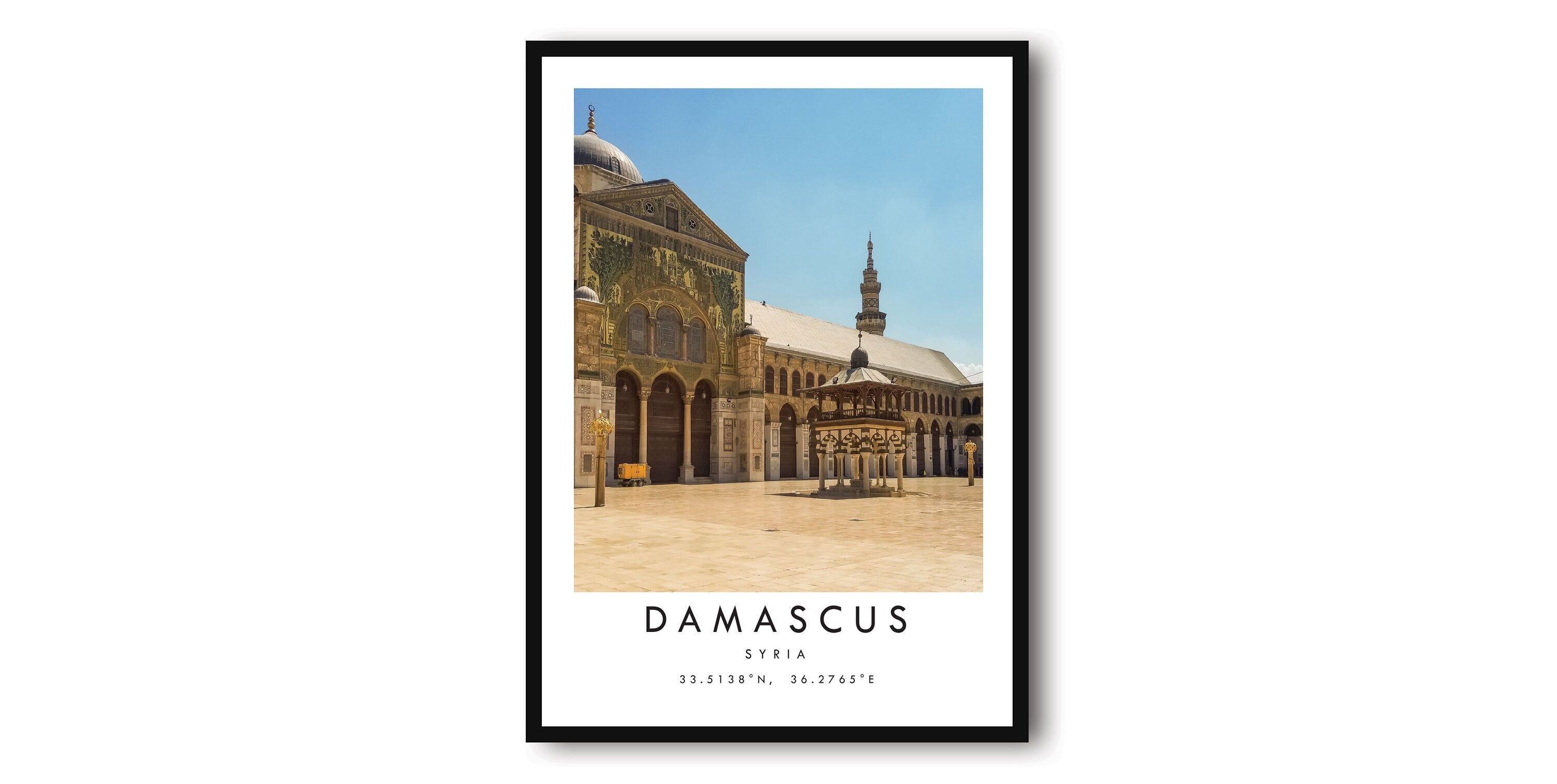 Damascus Travel Print, Syria poster Poster, Black and White Print, Unique Wall Art, Minimalist Home Decor, City A1/A2/A3/A4/A5