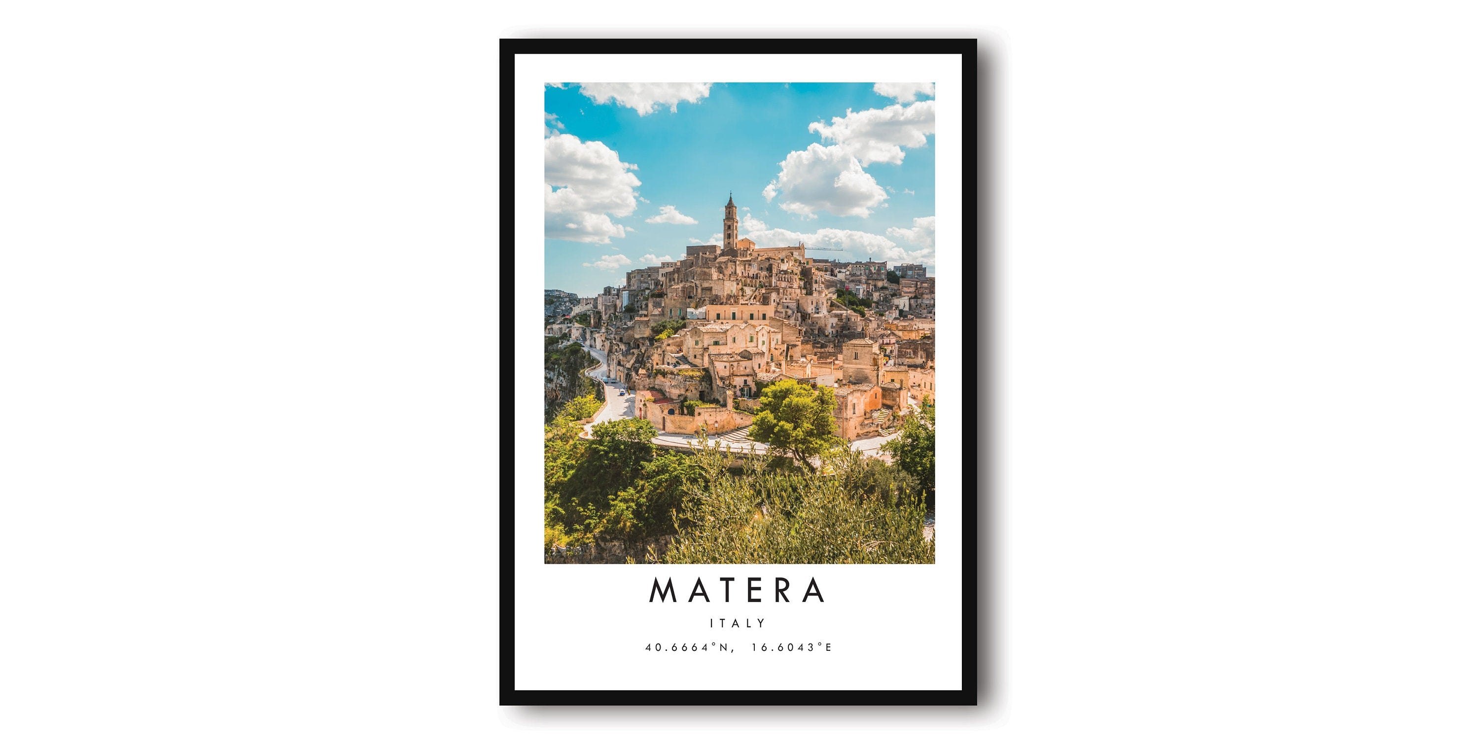 Matera Travel Print, Italy poster Poster, Black and White Print, Unique Wall Art, Minimalist Home Decor, City A1/A2/A3/A4/A5