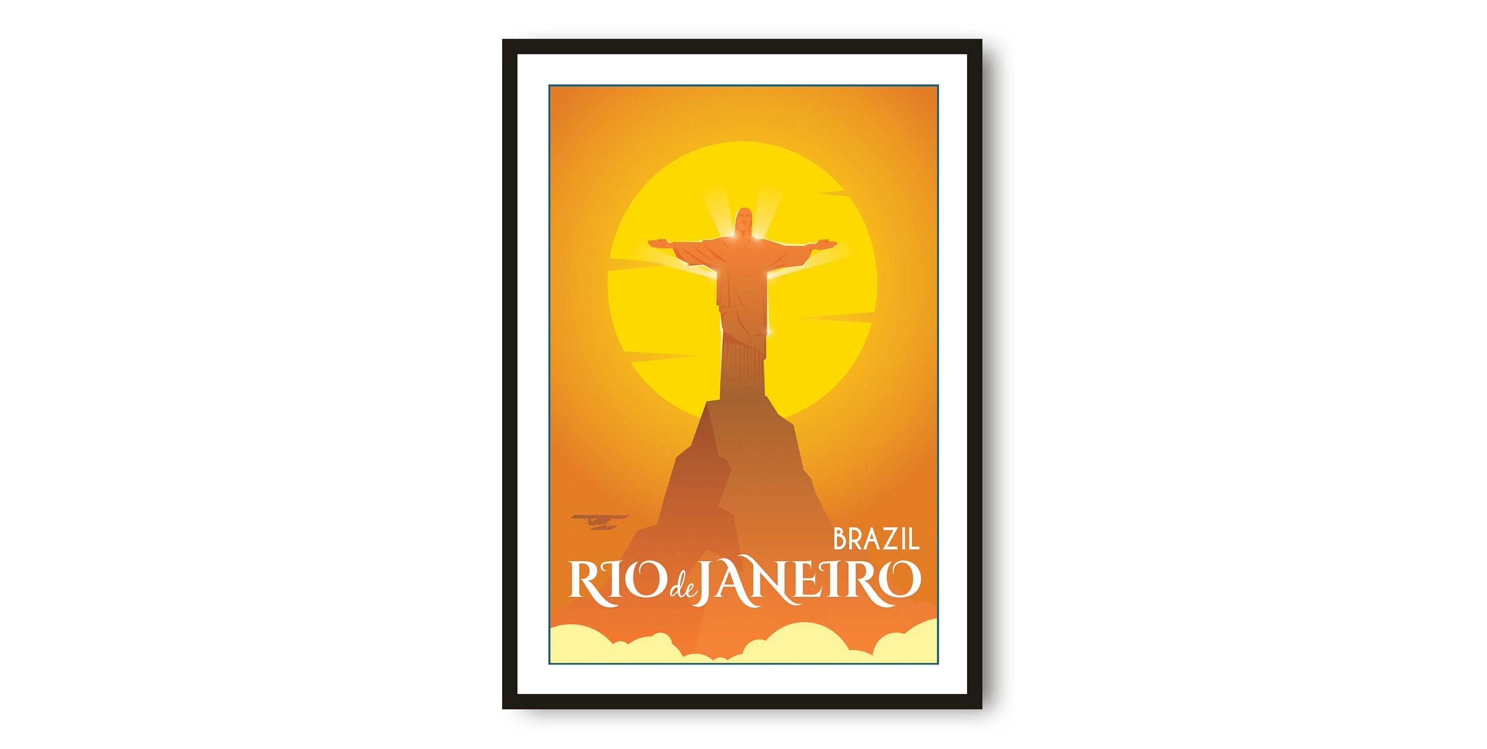 Rio de Janeiro Travel Poster, Brazil Poster, Colourful Print, Unique Wall Art, Minimalist Home Décor, City A1/A2/A3/A4/A5
