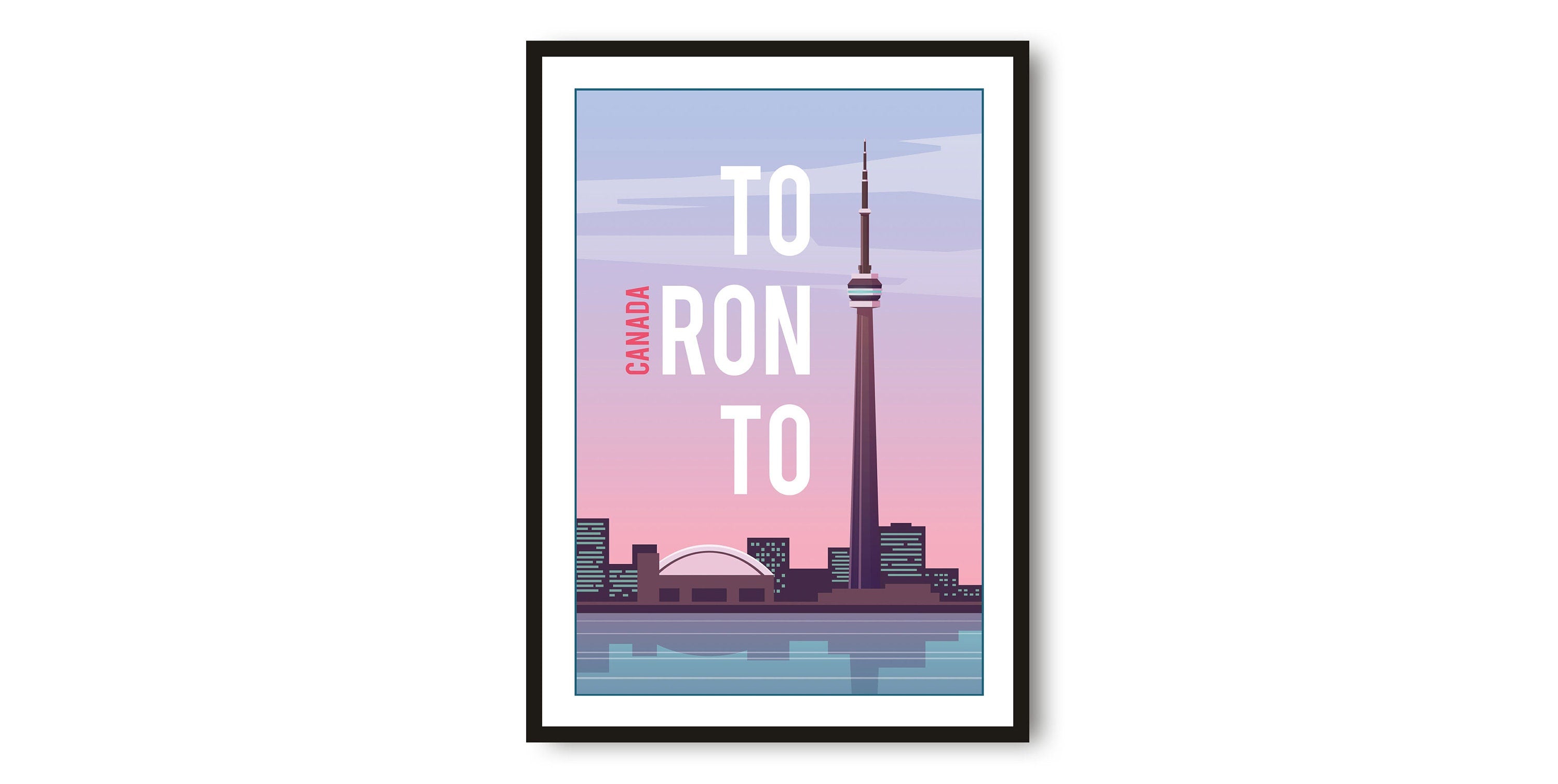 Toronto Travel Poster, Canada Poster, Colourful Print, Unique Wall Art, Minimalist Home Décor, City A1/A2/A3/A4/A5