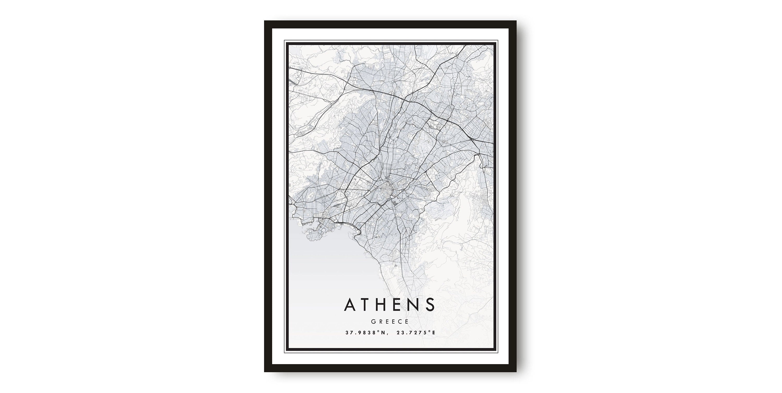 Athens Map Print, Greece Poster Print, City Map Prints Prints of Athens , Popular Gift, Greece Print A1/A2/A3/A4/A5