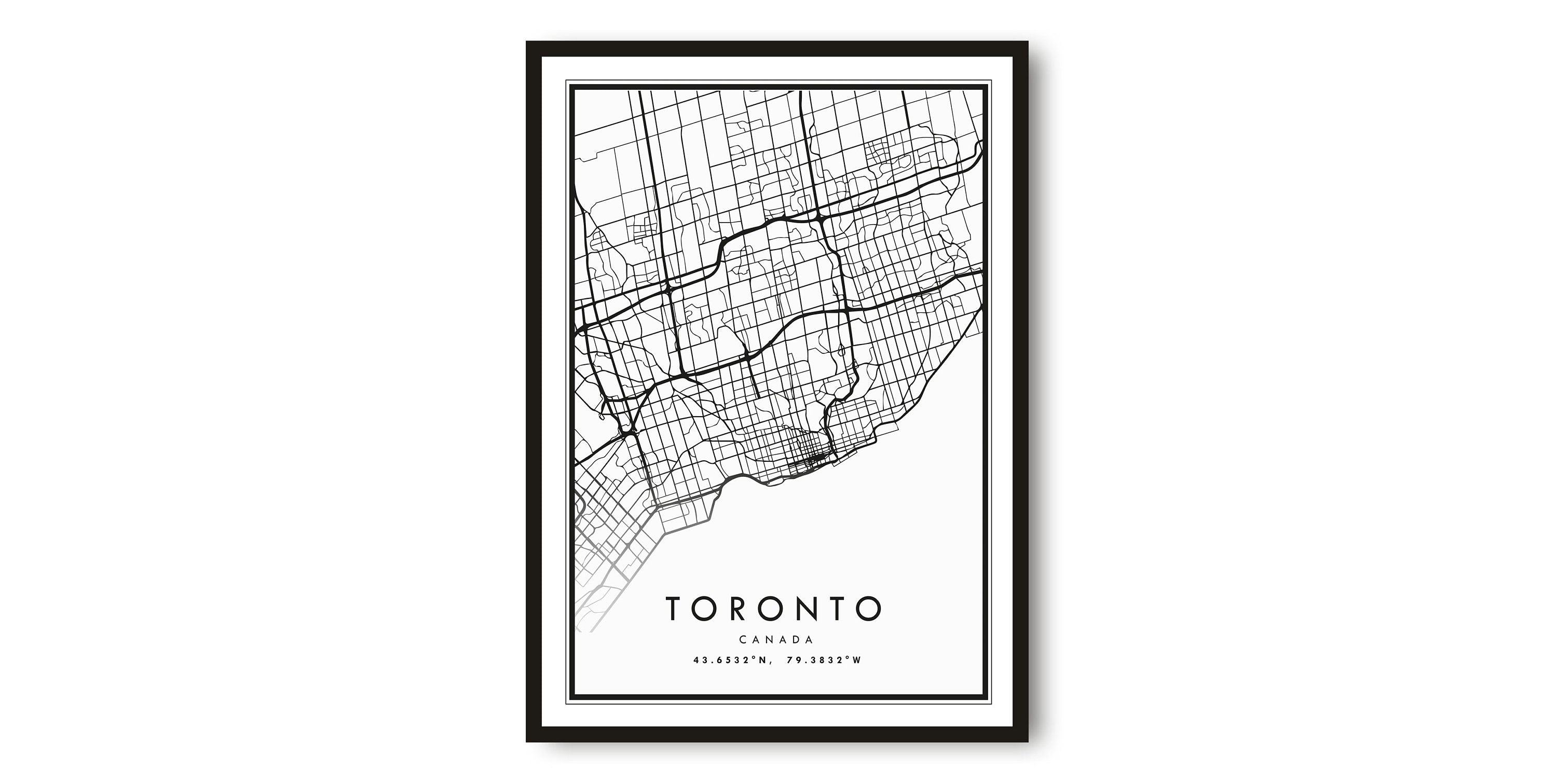 Toronto Map Print, Toronto Print, Toronto City Map Print Minimalist, Prints of Canada, Custom map A1/A2/A3/A4/A5