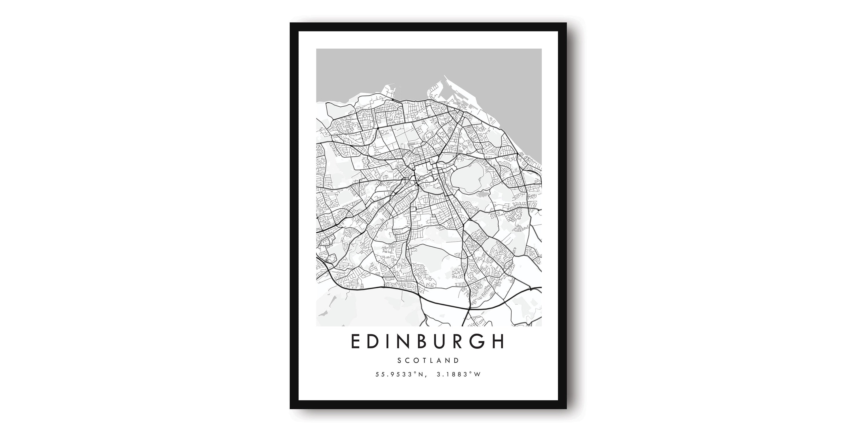 Edinburgh Map Print, Edinburgh Poster Print, Scotland City Map Print Minimalist, Prints of Edinburgh, Custom Map A1/A2/A3/A4/A5