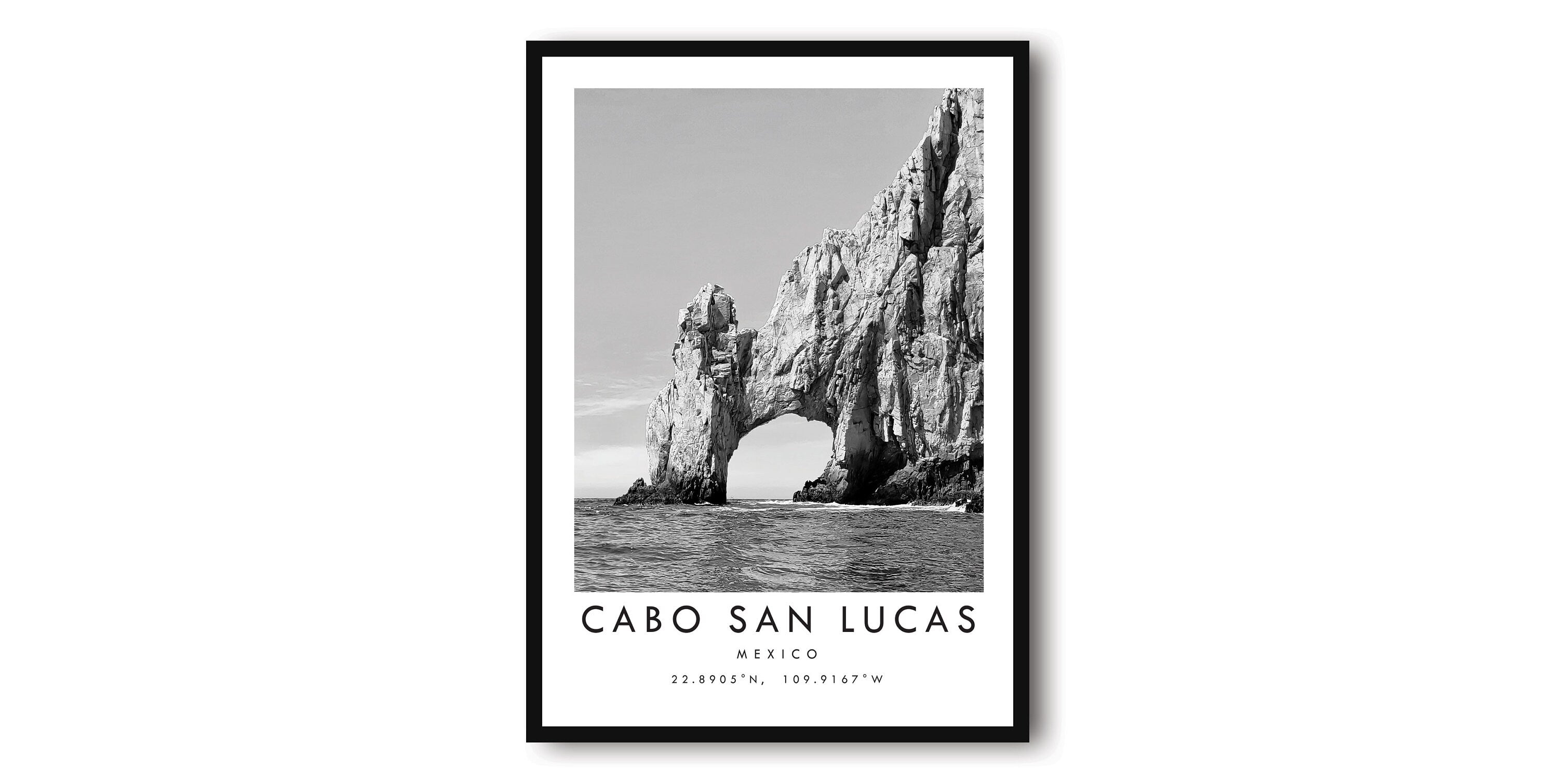 Cabo San Lucas Travel Print, Black and White Travel Print, Mexico Print, Minimalist Travel Posters, Popular Print A1/A2/A3/A4/A5