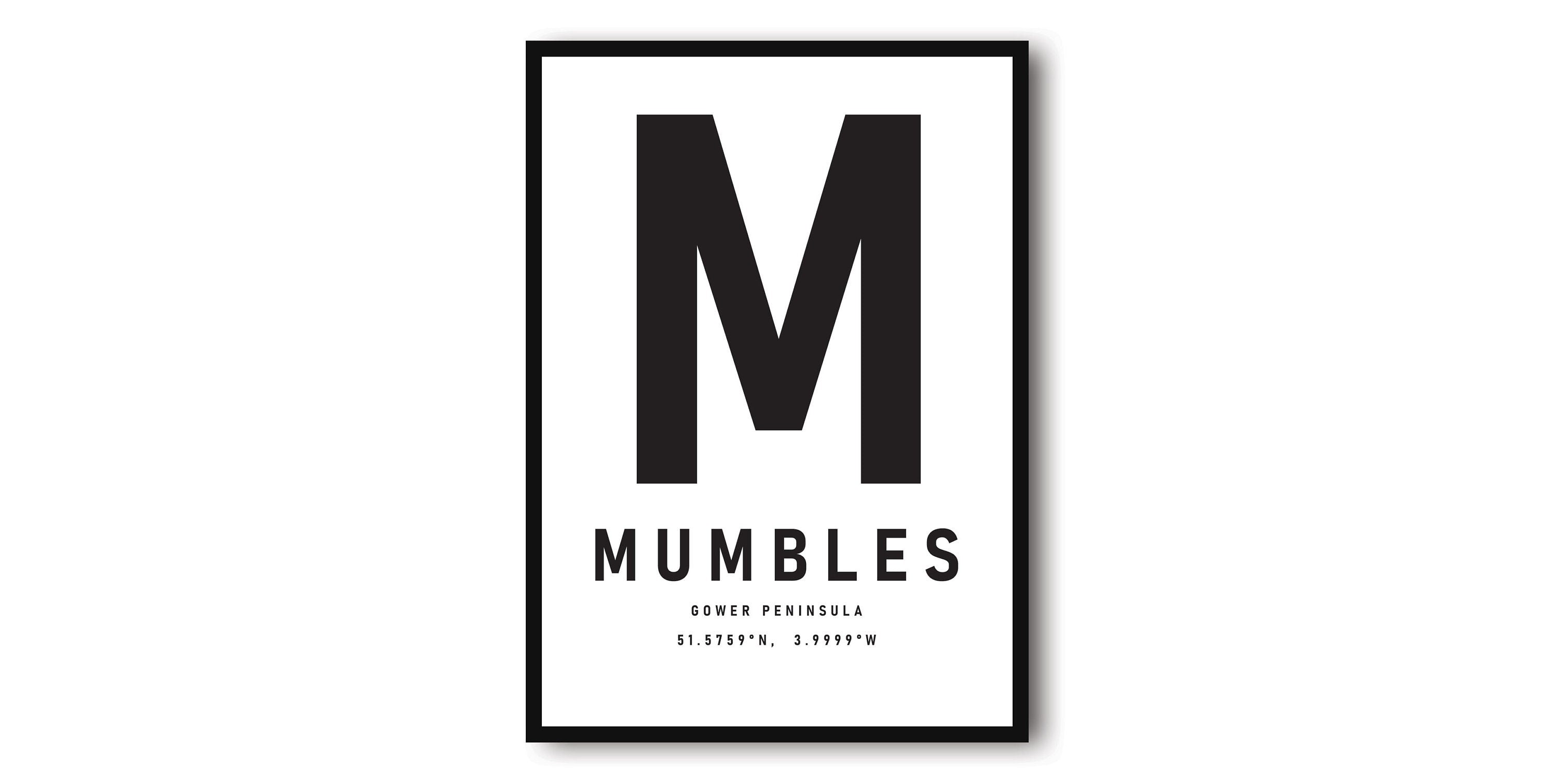 Mumbles Travel Print, Mumbles Poster Print, Gower Wall Art Minimalist, Photography, Prints of Gower Peninsula Popular Print A1/A2/A3/A4/A5
