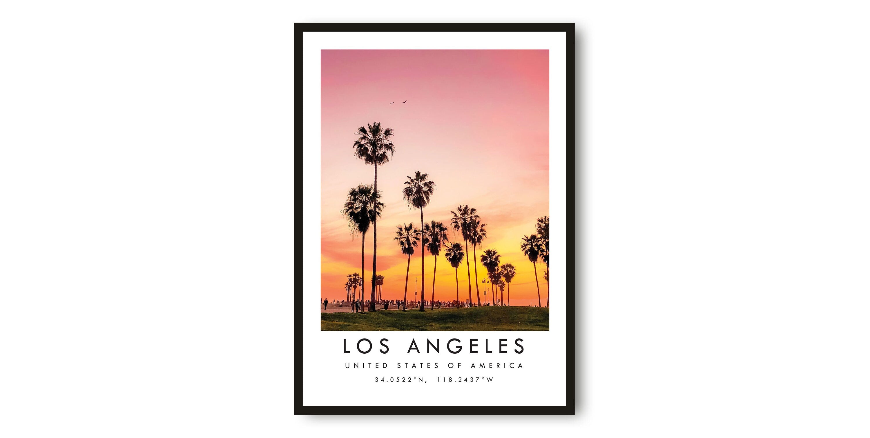 Los Angeles Travel Print, California Poster, Unique Wallart Decor, Home Decor, California Popular Print A1/A2/A3/A4/A5