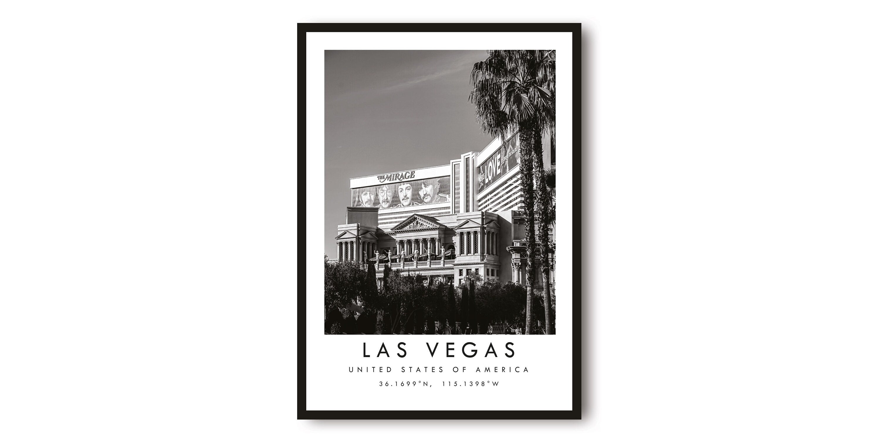 Las Vegas Travel Print, Nevada Poster, Black and White Print, Unique Wall Art, Minimalist Home Decor, City A1/A2/A3/A4/A5